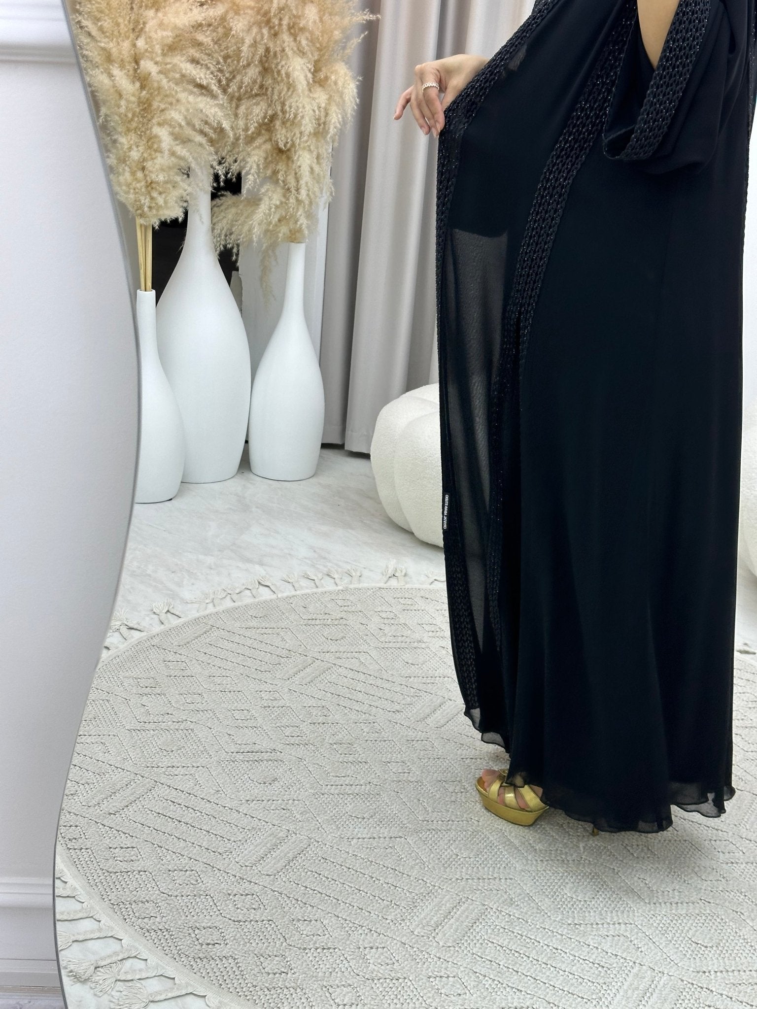 C 0243 Black Lace Abaya