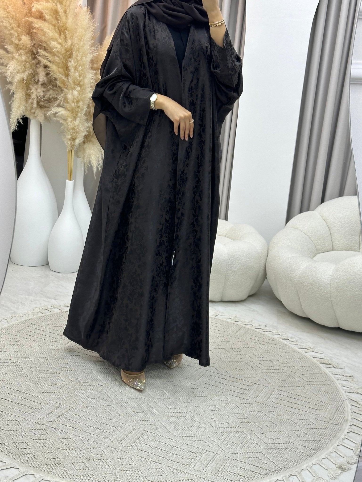 C 0250 - 02 Brown Floral Abaya