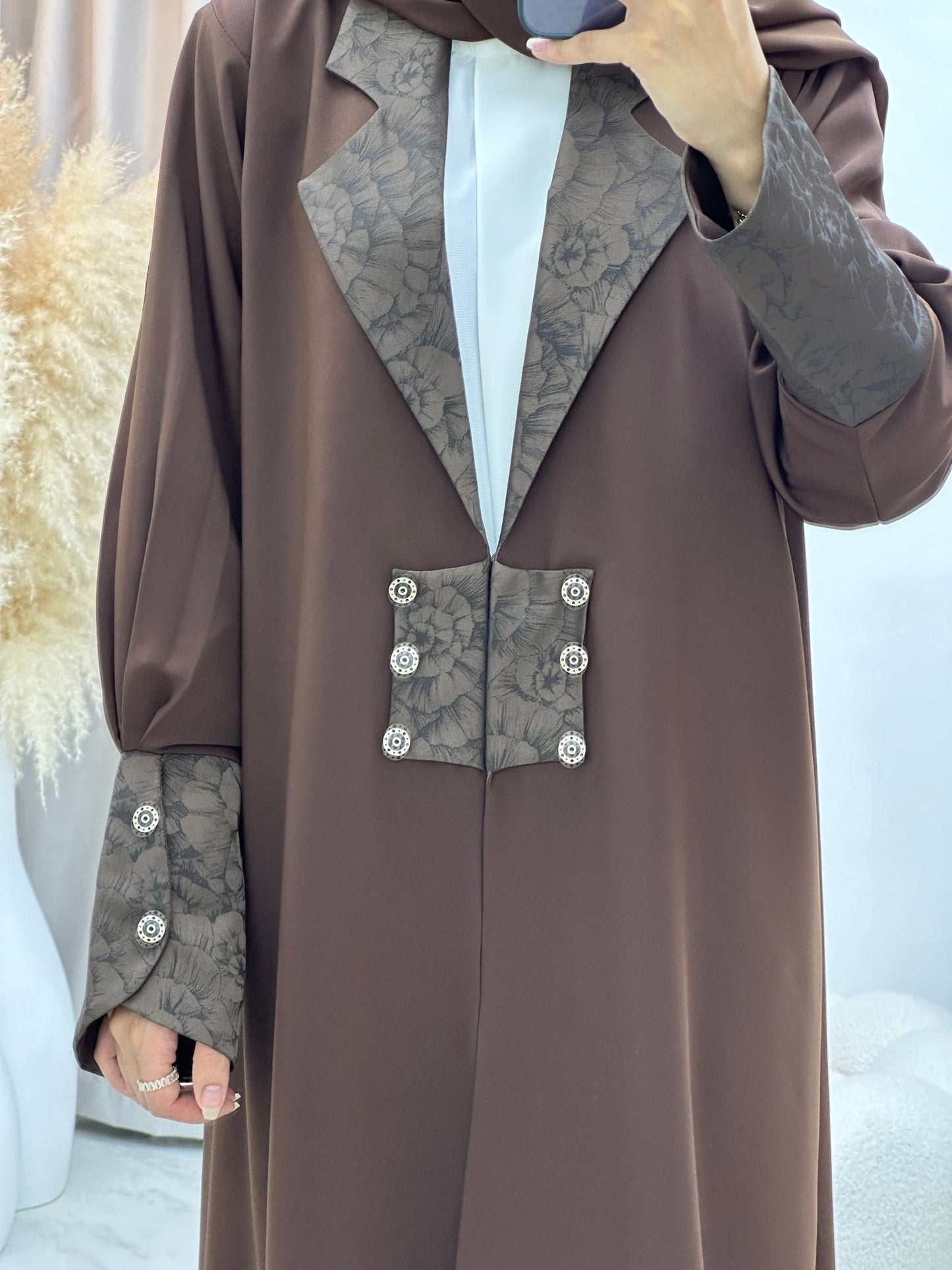 C 0254 Brown Coat Abaya