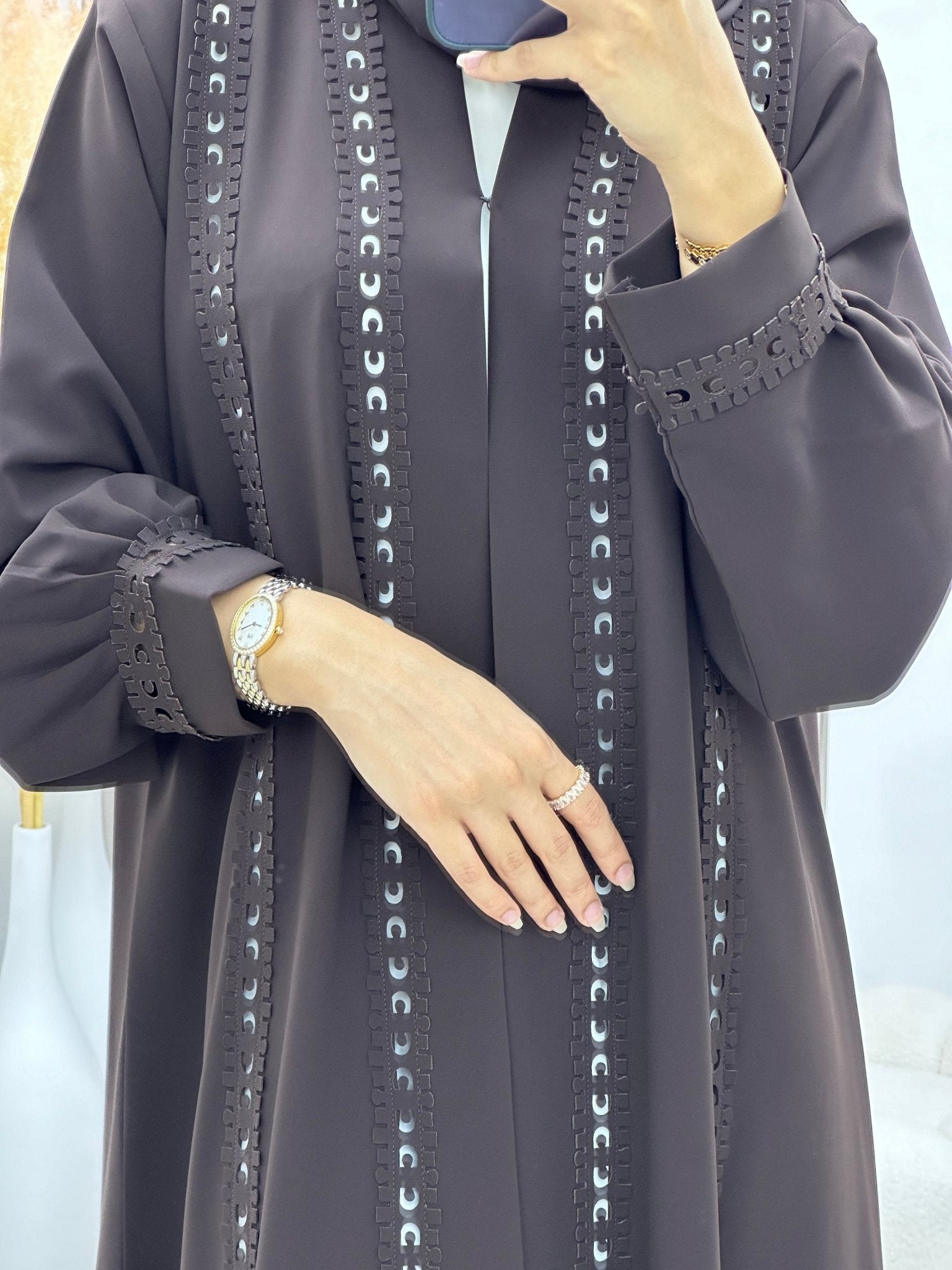 C 0255 Dark Brown Abaya