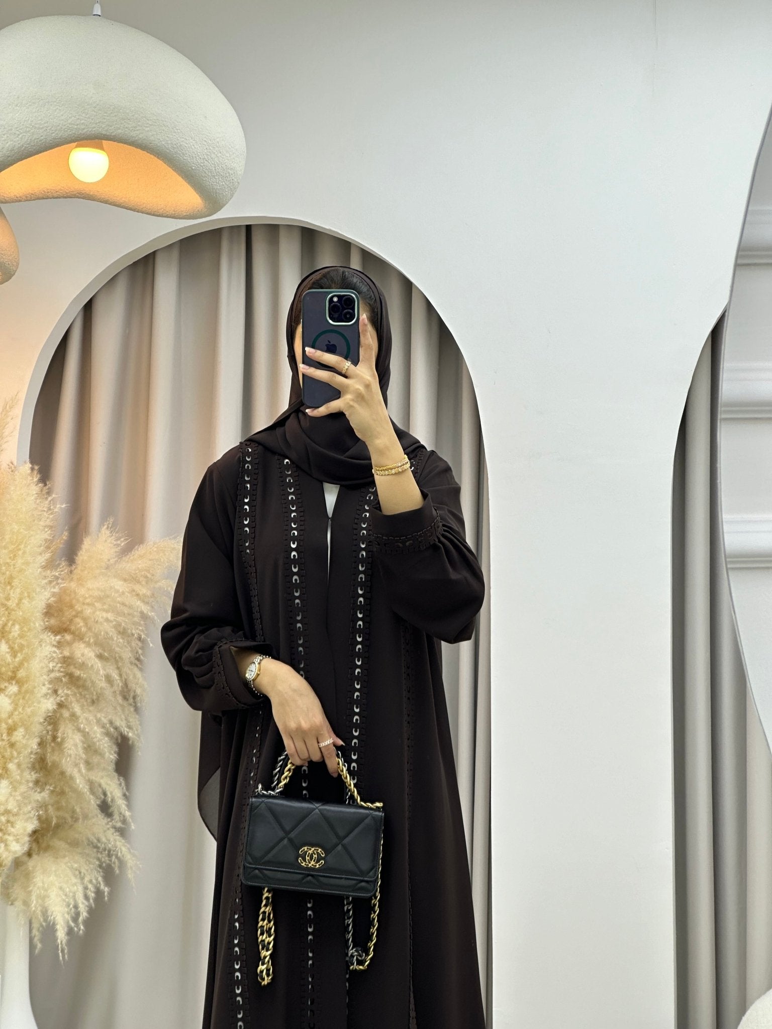 C 0255 Dark Brown Abaya