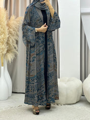 C 0258 - 02 Peacock Print Abaya