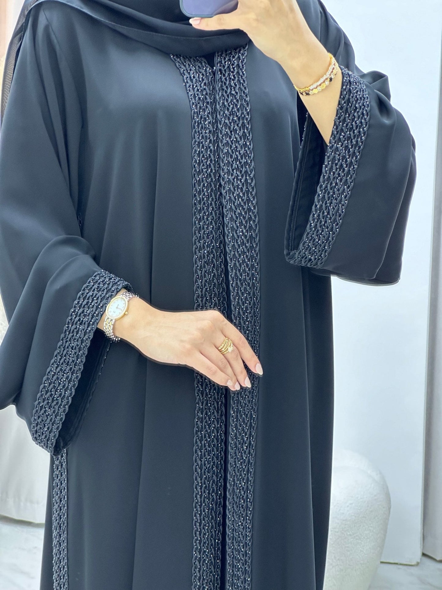 C 0261 Black Lace Abaya