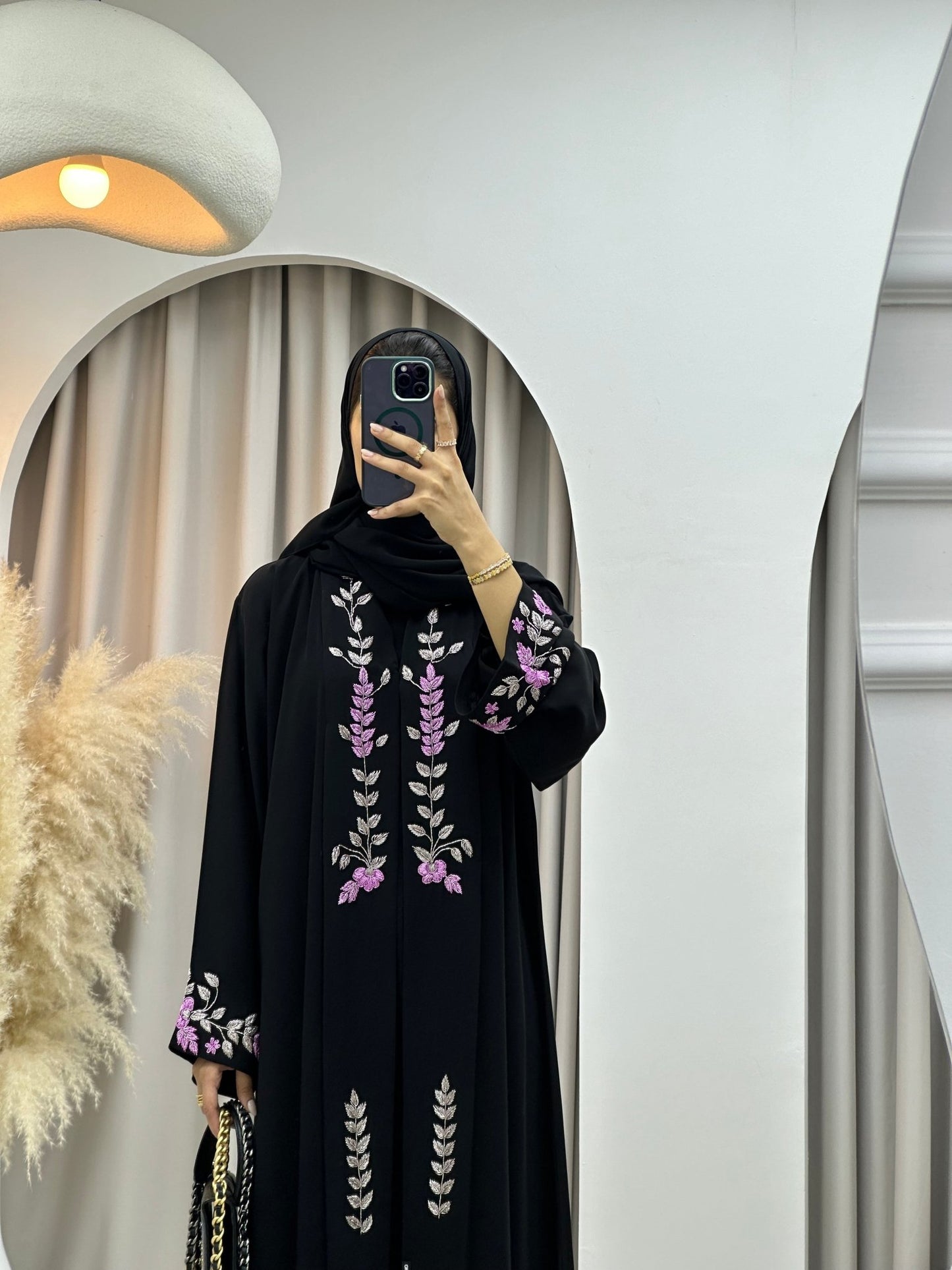 C 0263 Black Beaded Abaya