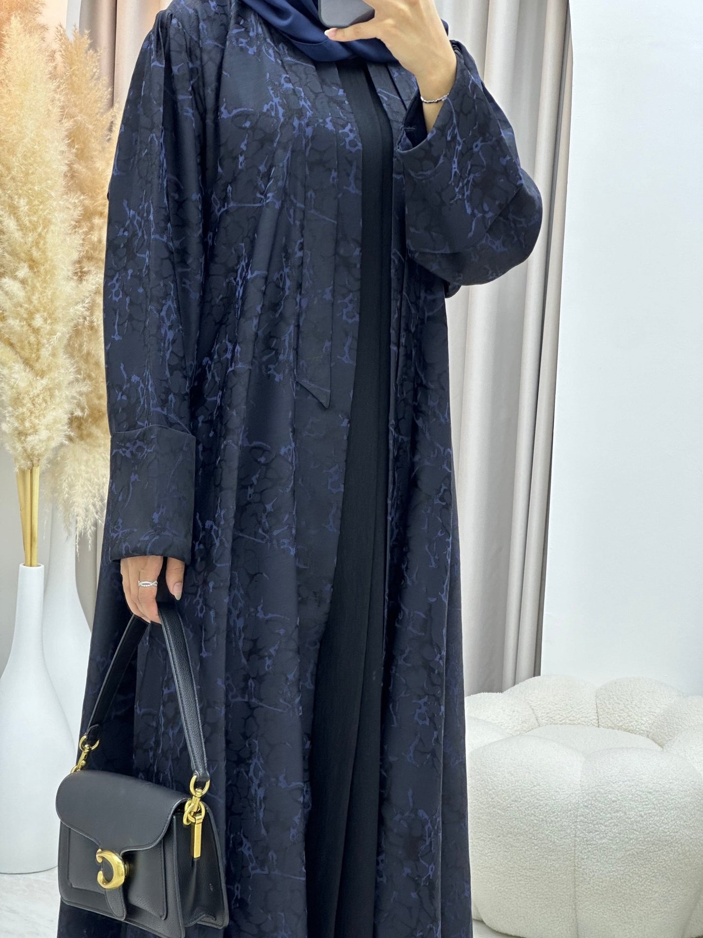 C 0275 - 03 Navy Blue Ragged Abaya