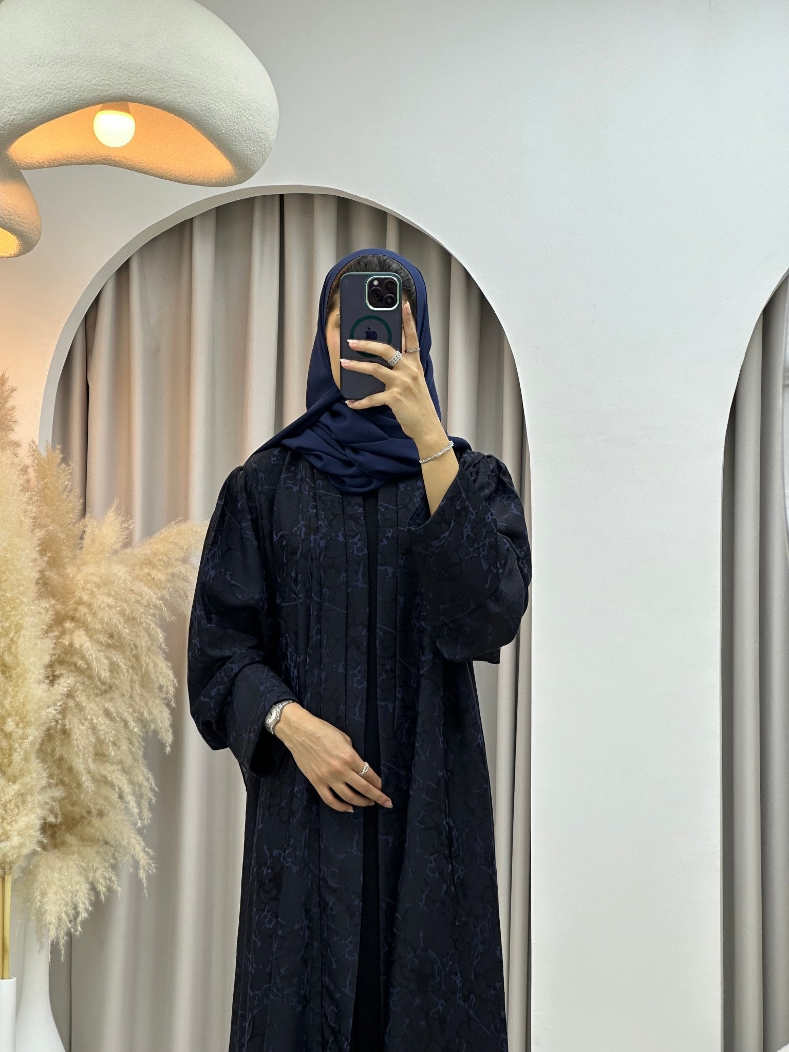 C 0275 - 03 Navy Blue Ragged Abaya