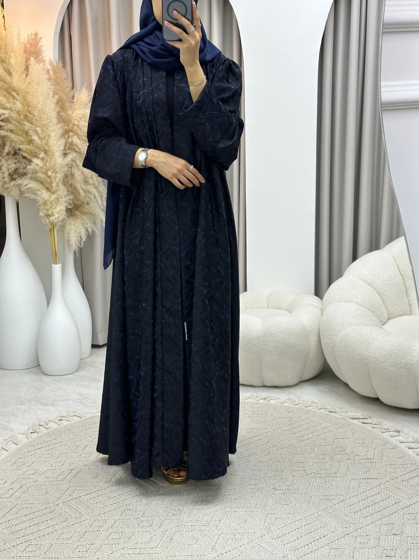 C 0276 - 03 Navy Blue Tagged Abaya