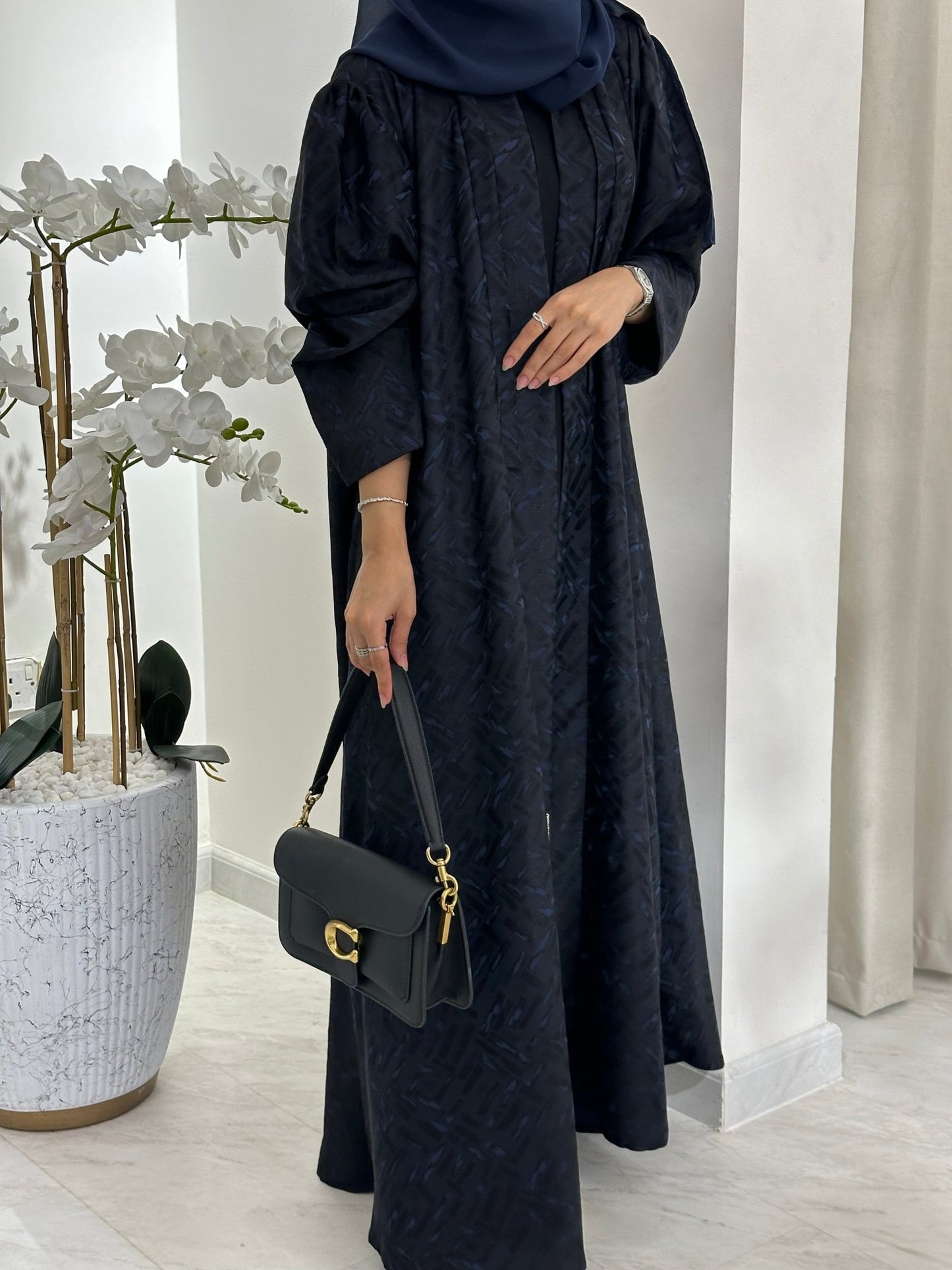 C 0276 - 03 Navy Blue Tagged Abaya