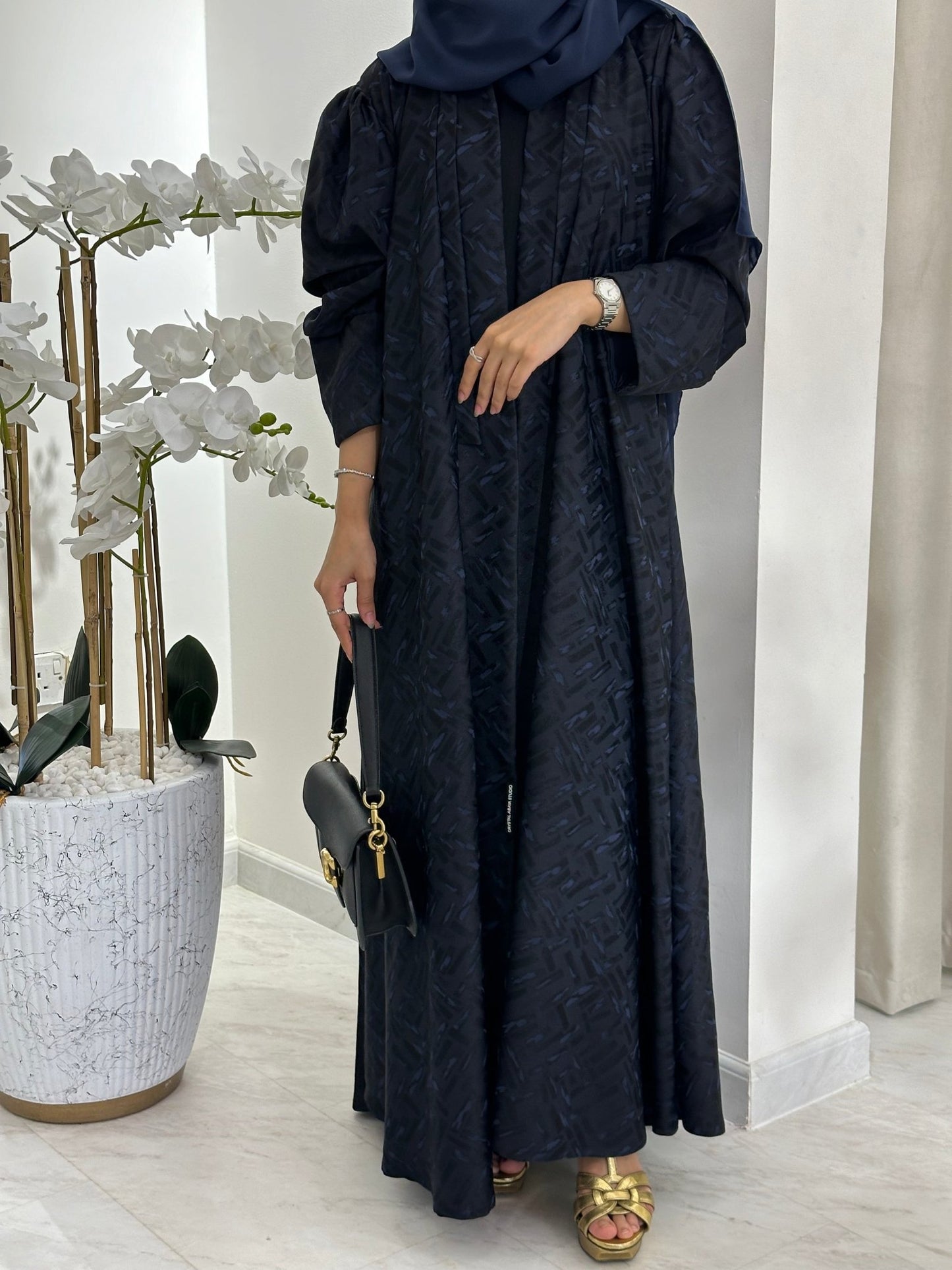 C 0276 - 03 Navy Blue Tagged Abaya