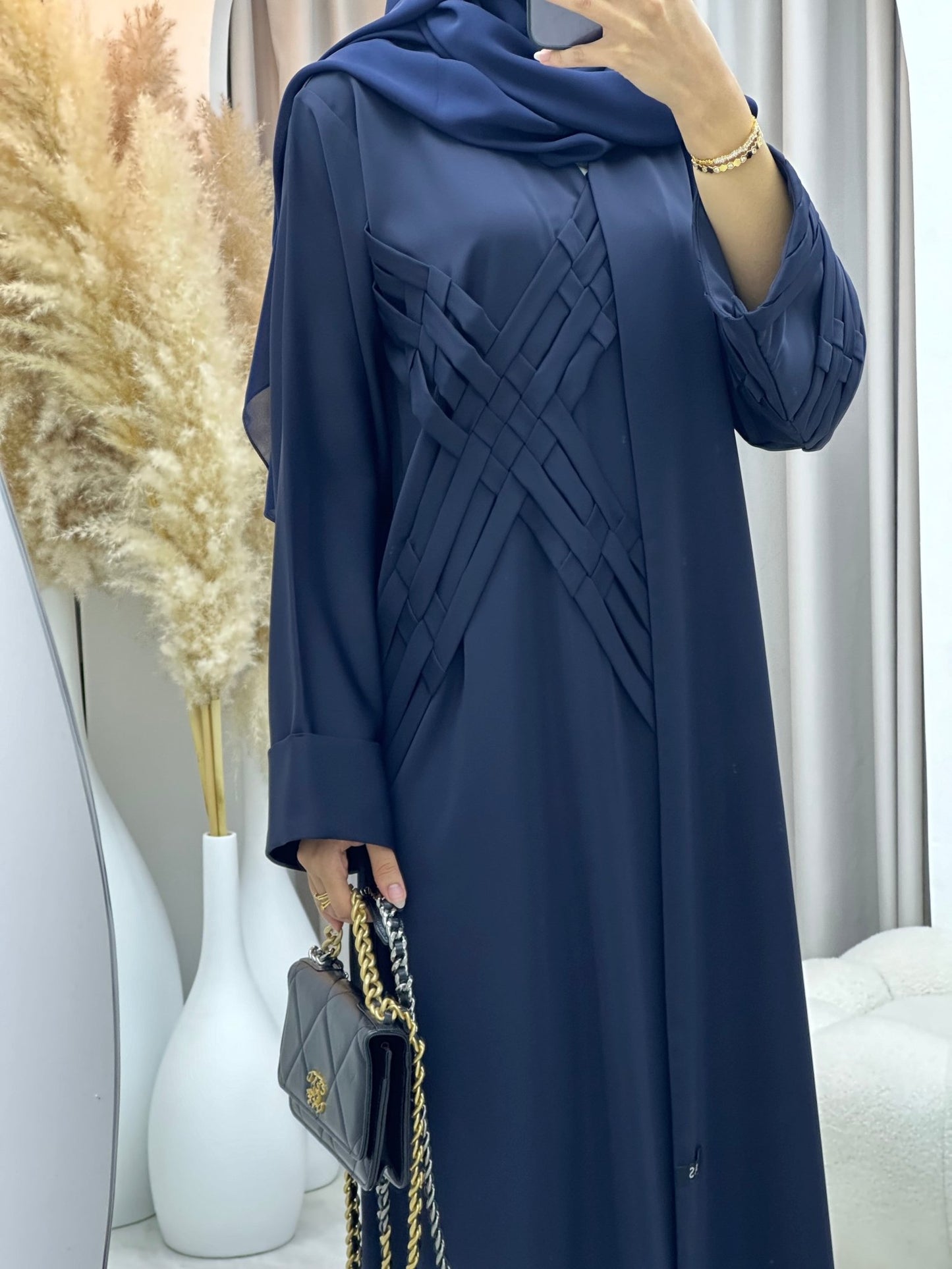 C 0284 - 02 Navy Blue Abaya