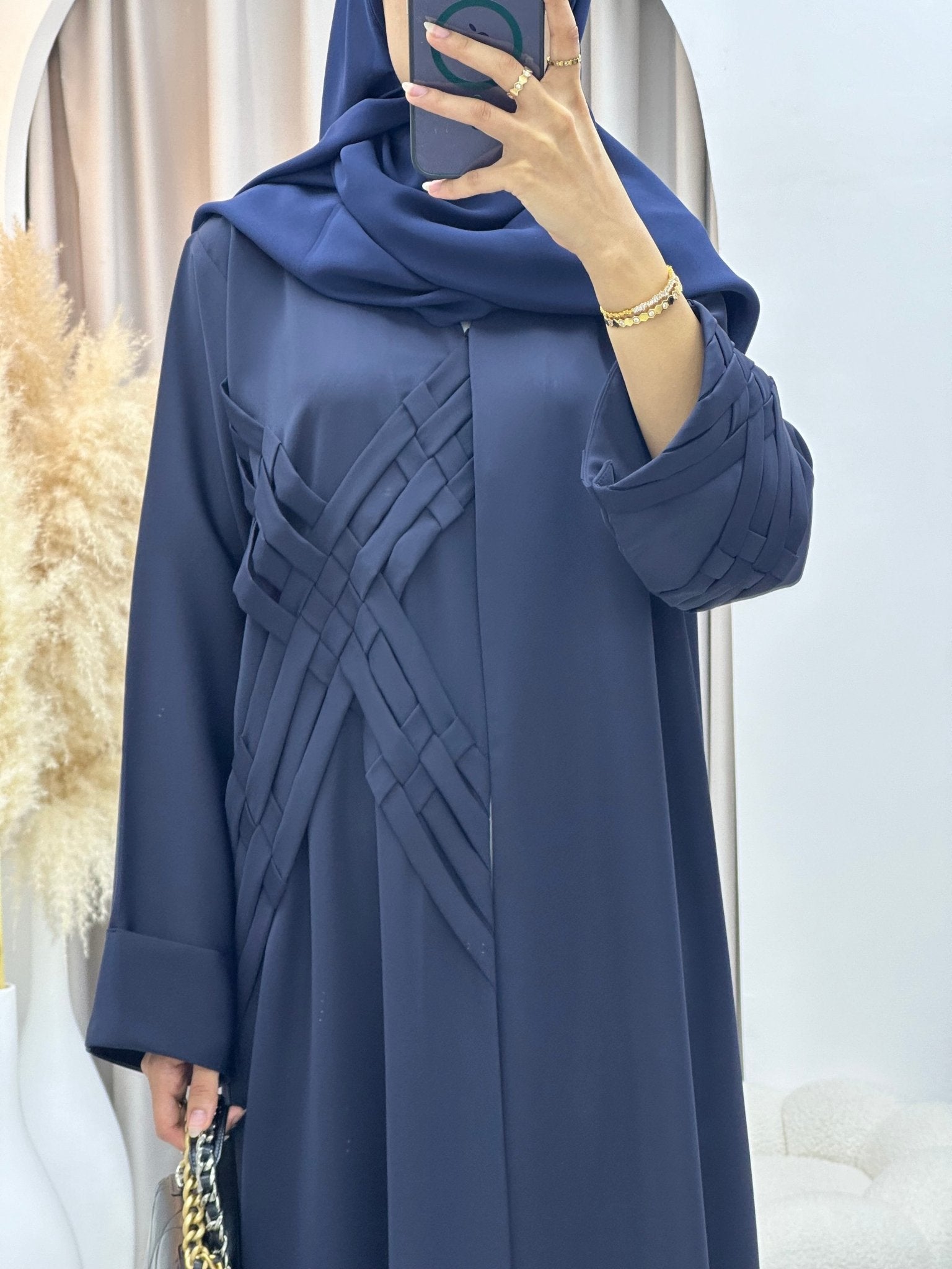 C 0284 - 02 Navy Blue Abaya