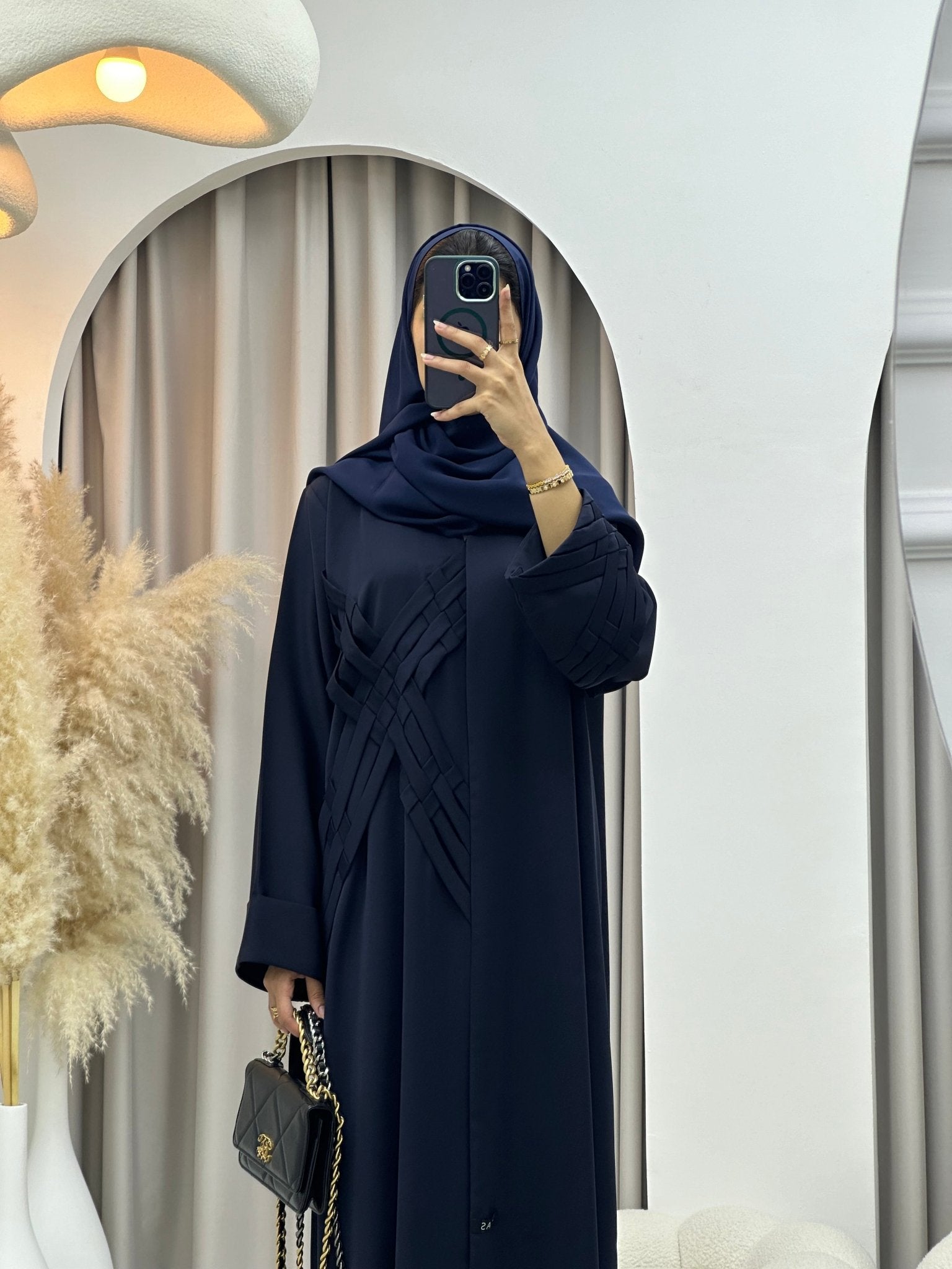 C 0284 - 02 Navy Blue Abaya