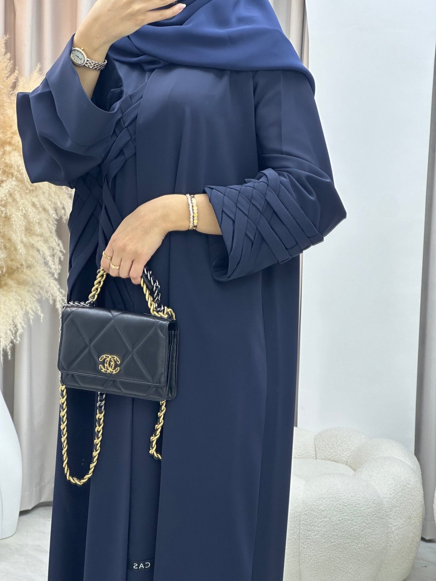 C 0284 - 02 Navy Blue Abaya