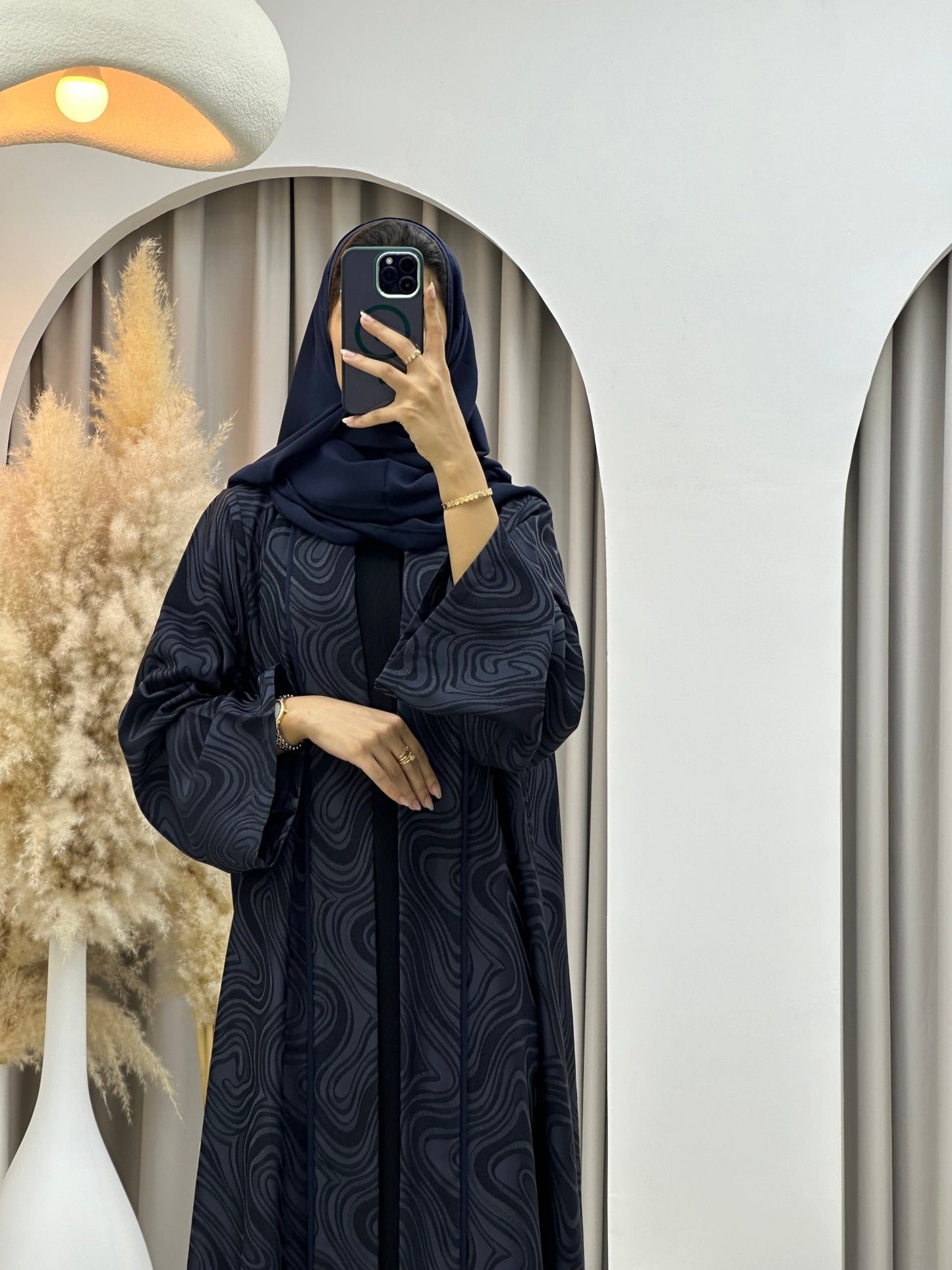 C 0291 - 03 Navy Blue Marble Abaya