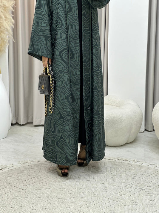 C 0291 - 04 Olive Marble Abaya