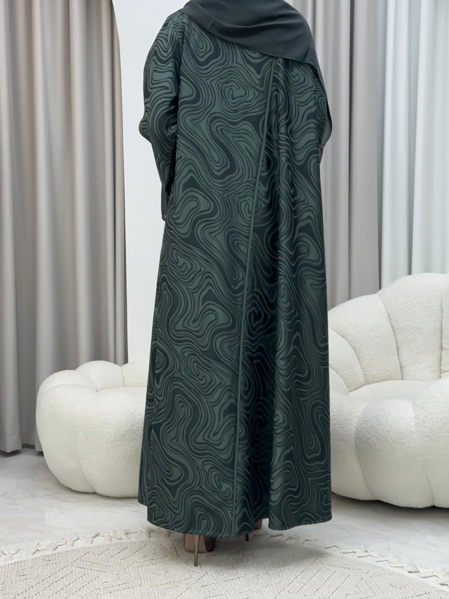 C 0291 - 04 Olive Marble Abaya