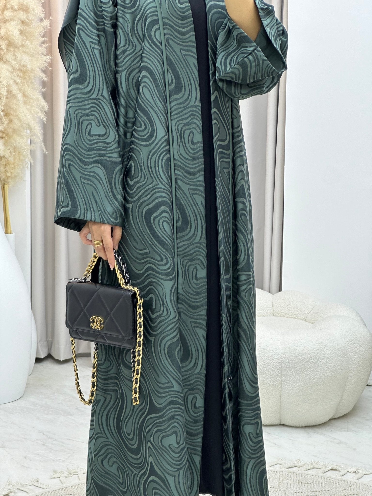 C 0291 - 04 Olive Marble Abaya