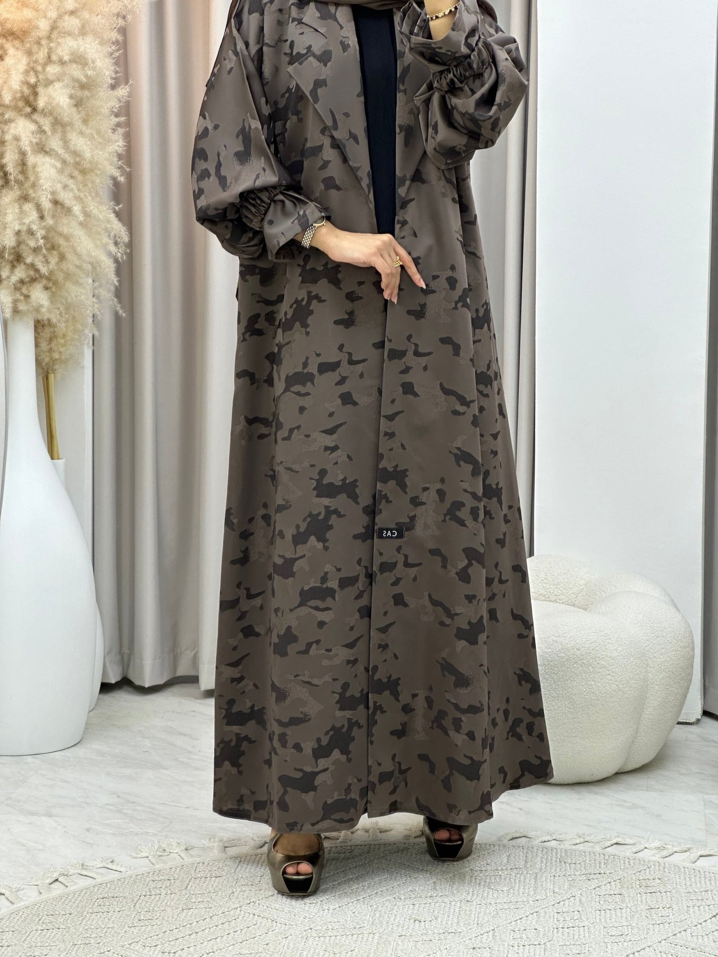 C 0292 - 02 Brown Army Coat Abaya