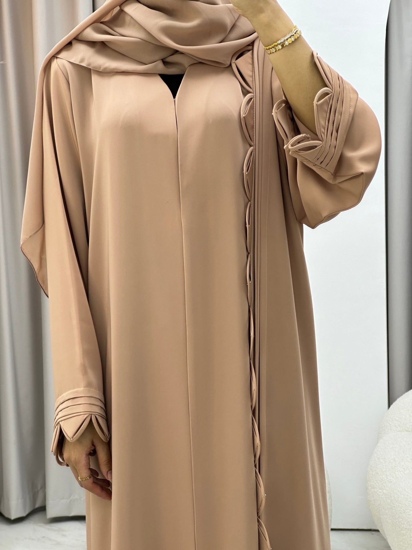 C 0305 Beige Nada Abaya