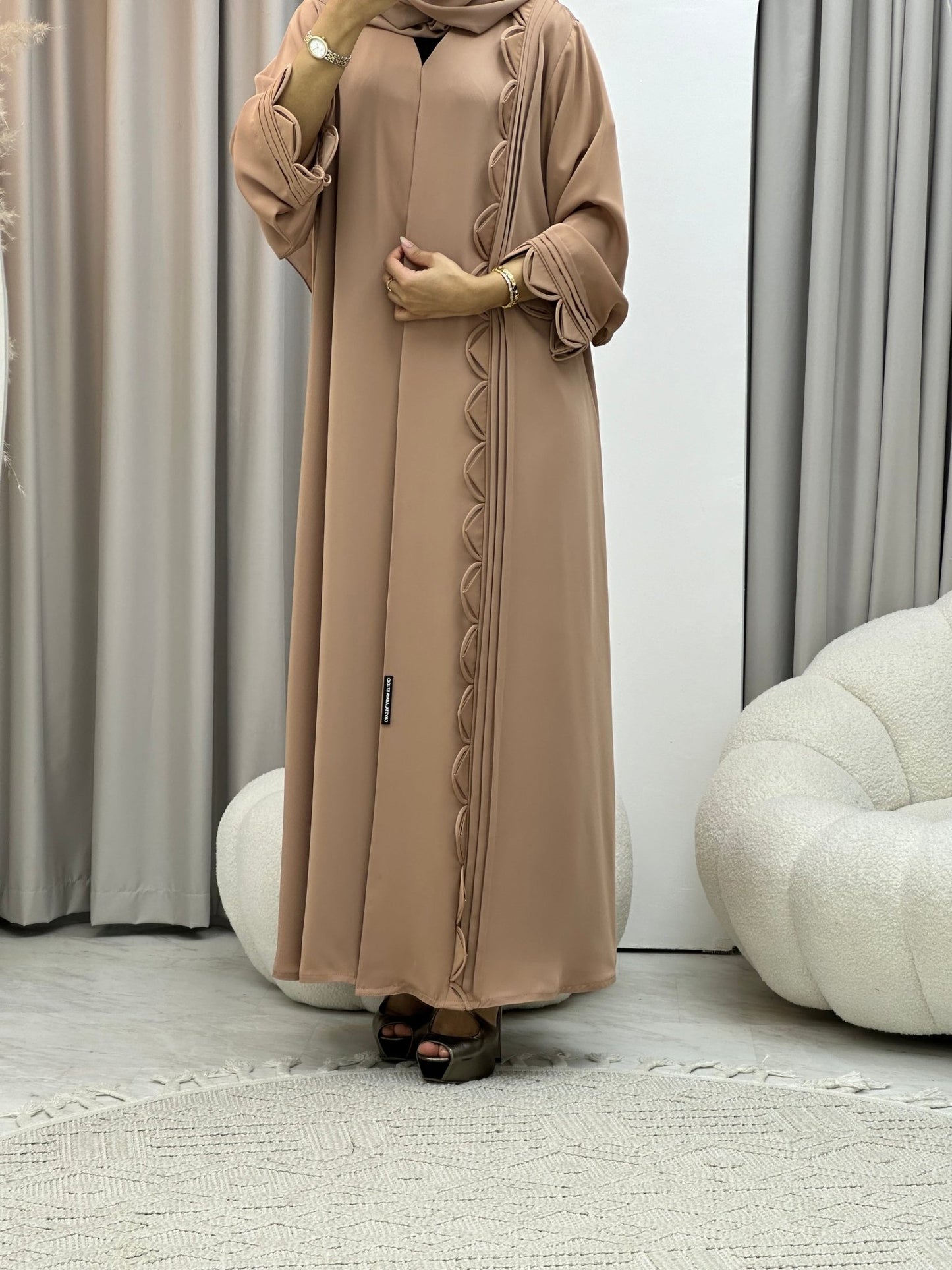 C 0305 Beige Nada Abaya