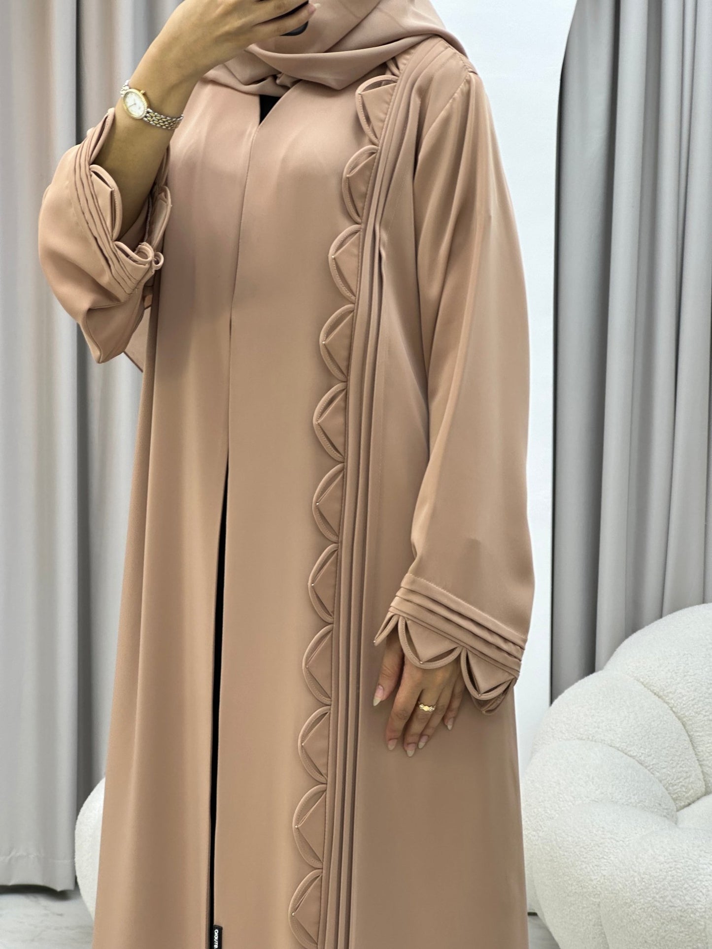 C 0305 Beige Nada Abaya