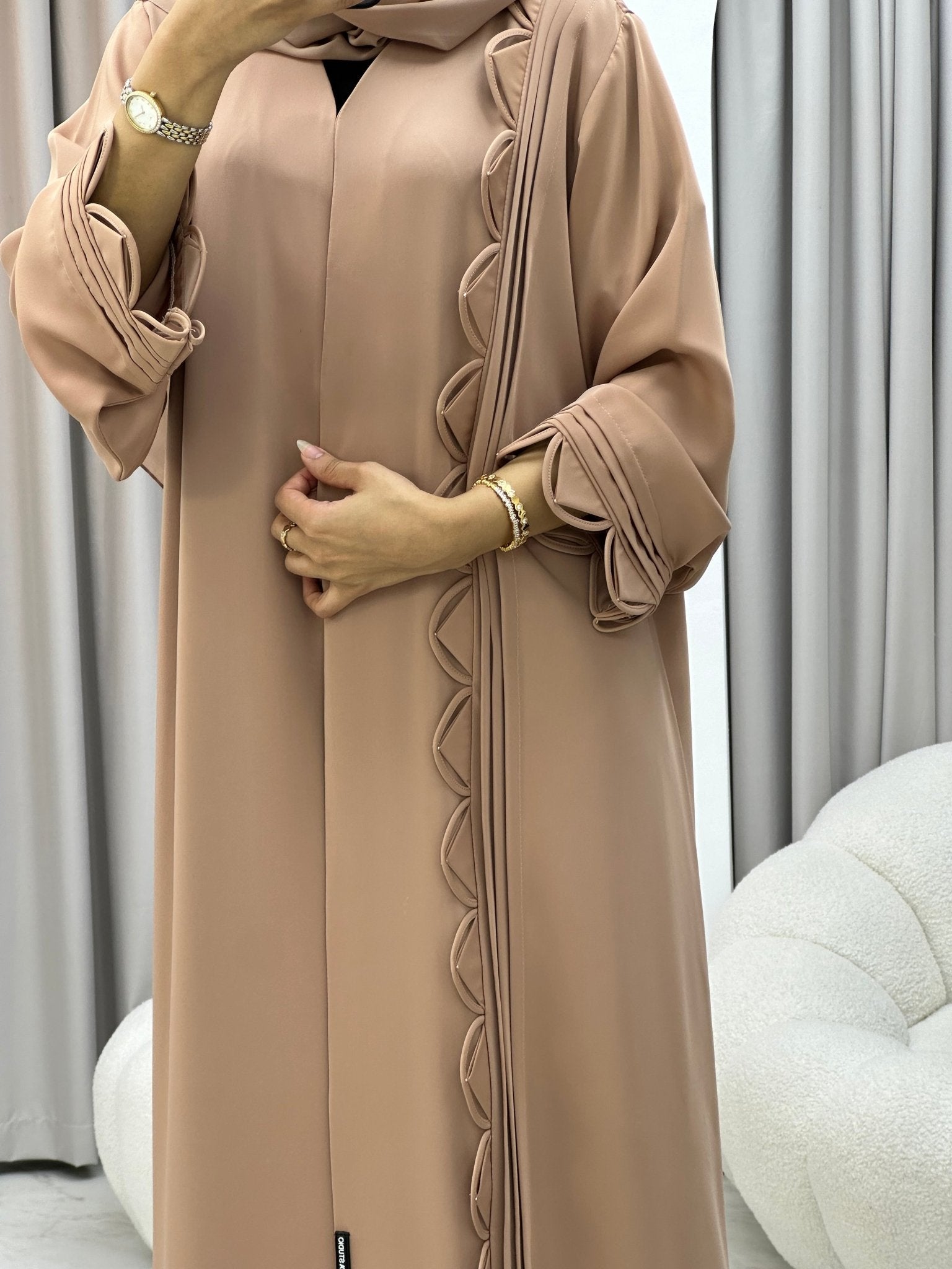 C 0305 Beige Nada Abaya