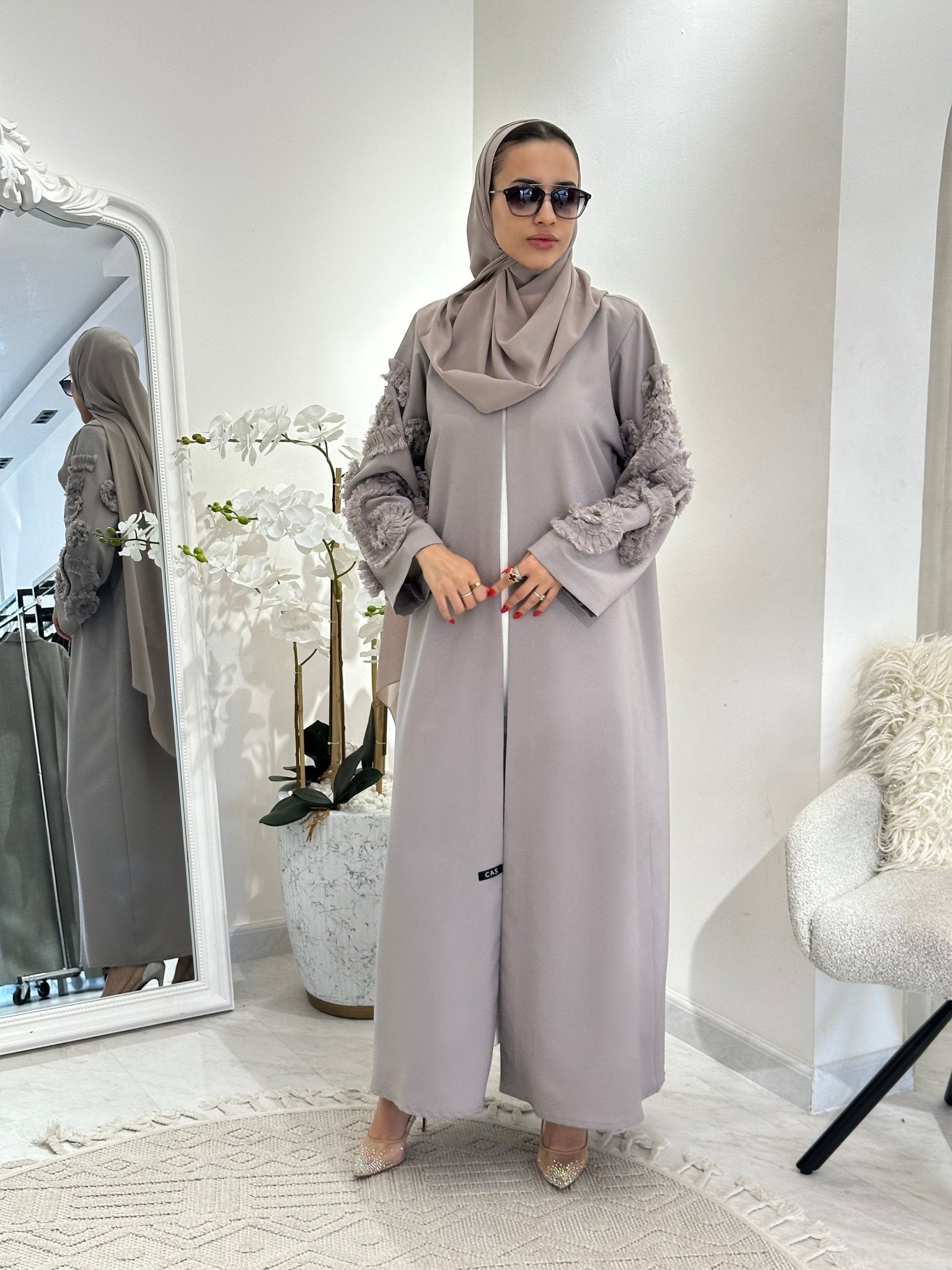 C 0358 Dark Beige Abaya