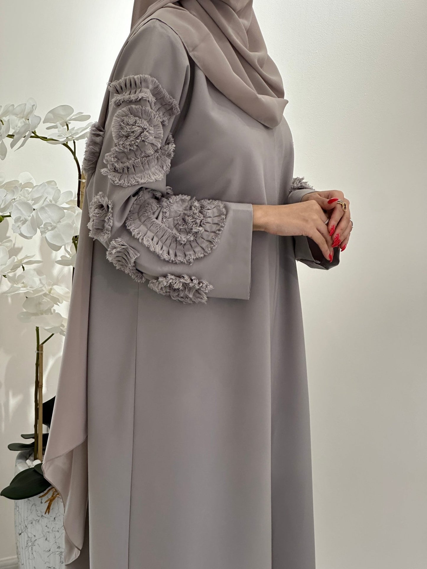 C 0358 Dark Beige Abaya