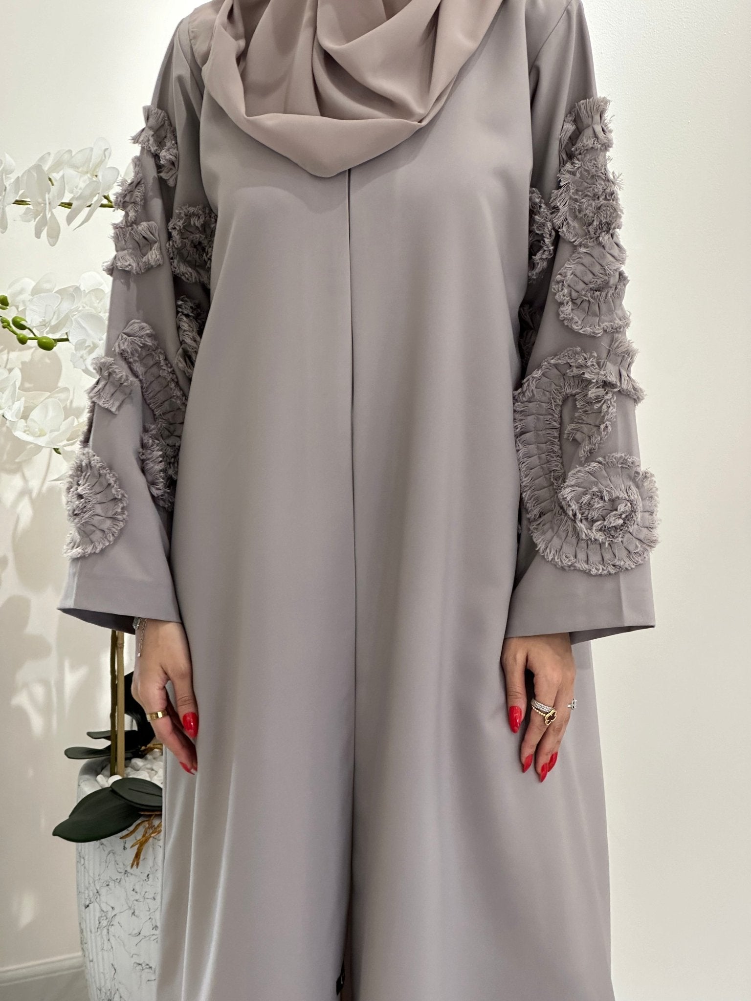 C 0358 Dark Beige Abaya