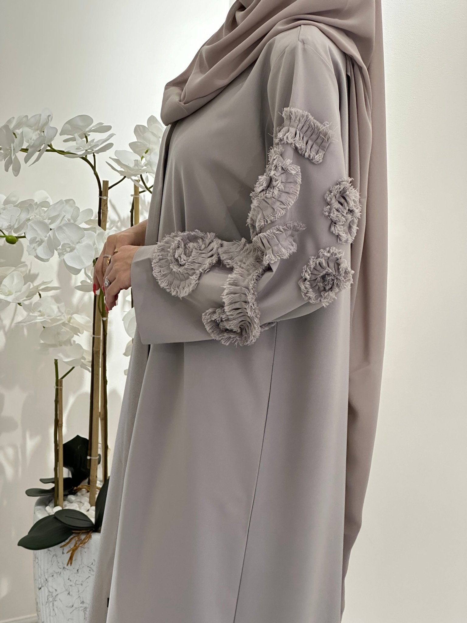 C 0358 Dark Beige Abaya