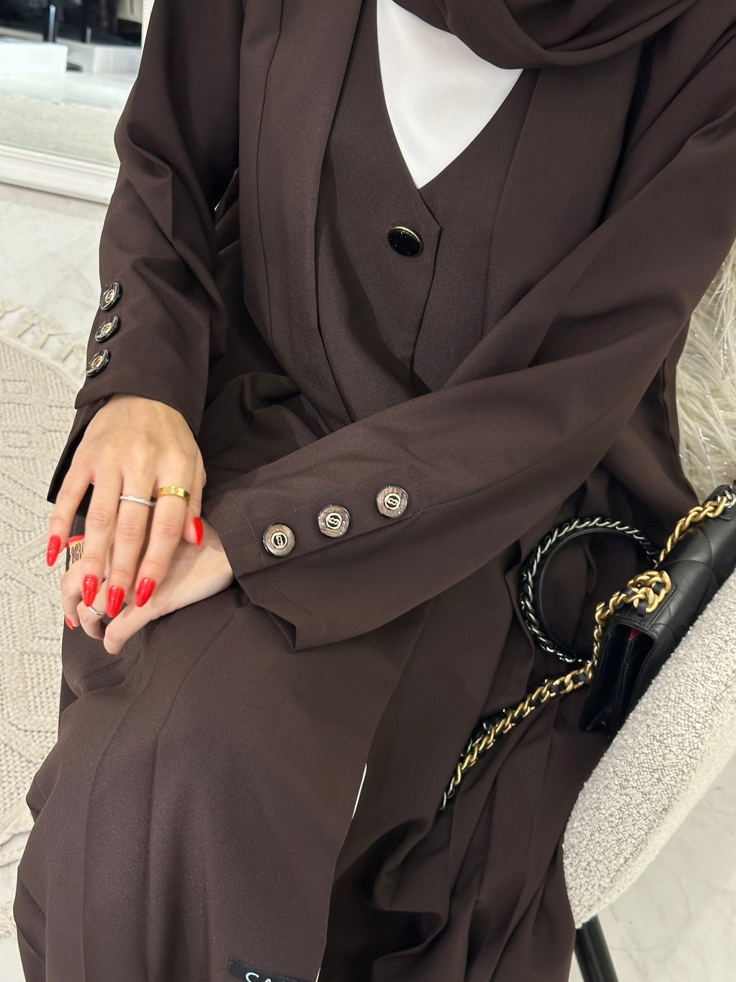 C 0364 Brown Abaya