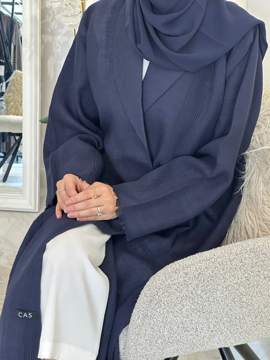 C 0368 - 03 Navy Blue Coat Abaya