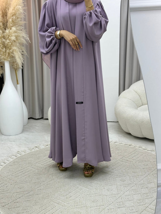 C 0373 - 02 Lilac Pastel Abaya Set