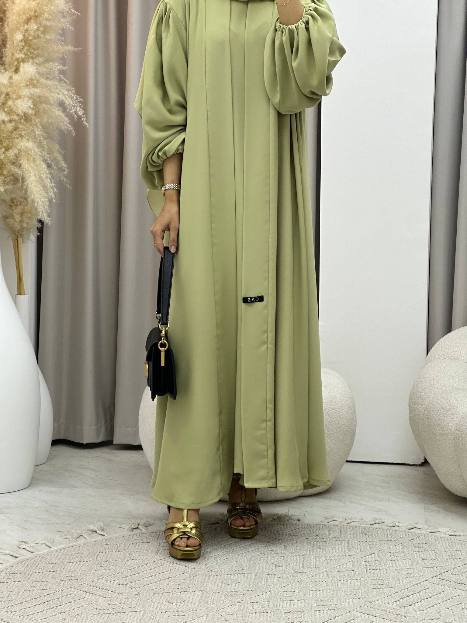 C 0373 - 03 Mint Pastel Abaya Set