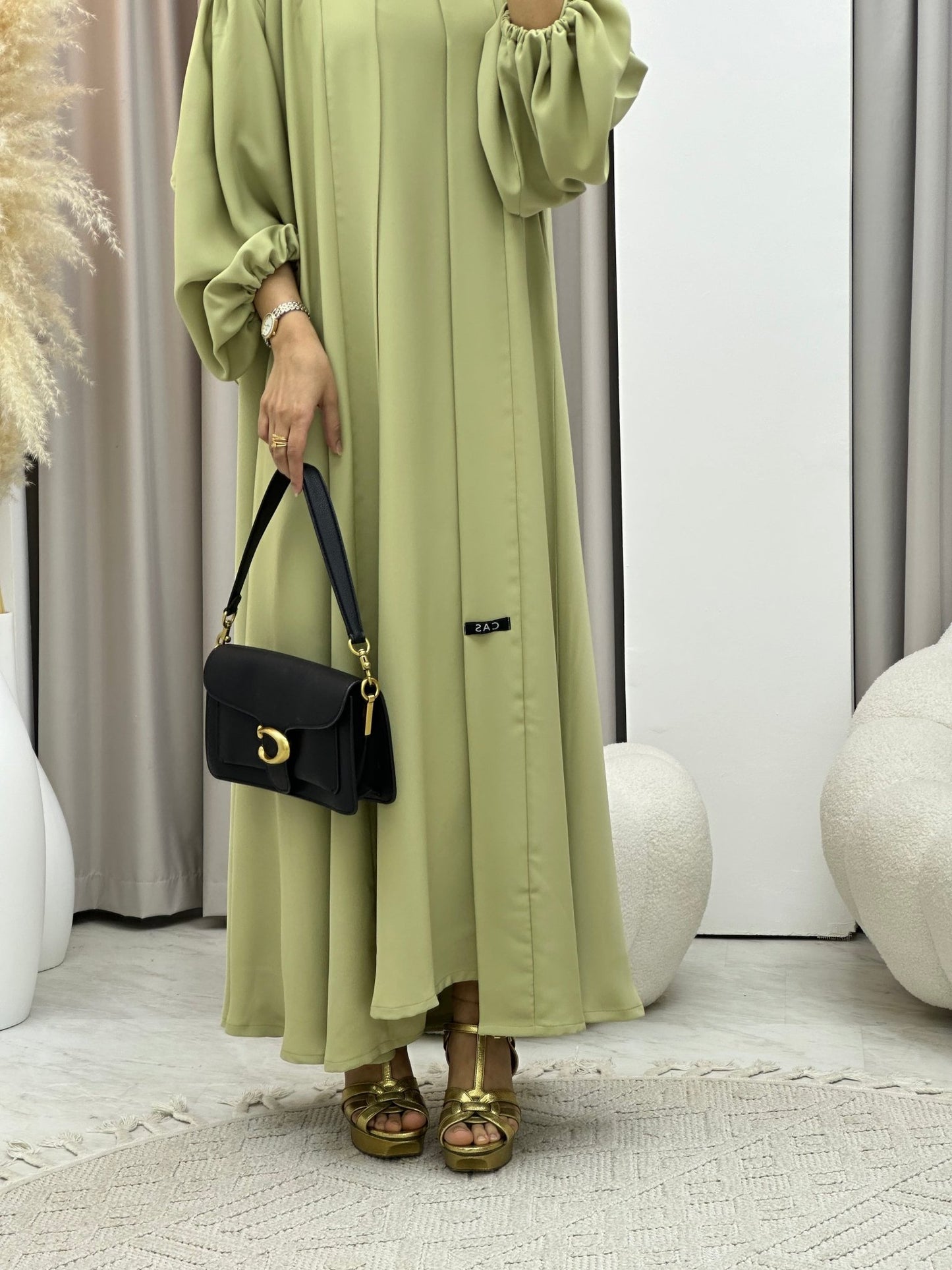 C 0373 - 03 Mint Pastel Abaya Set