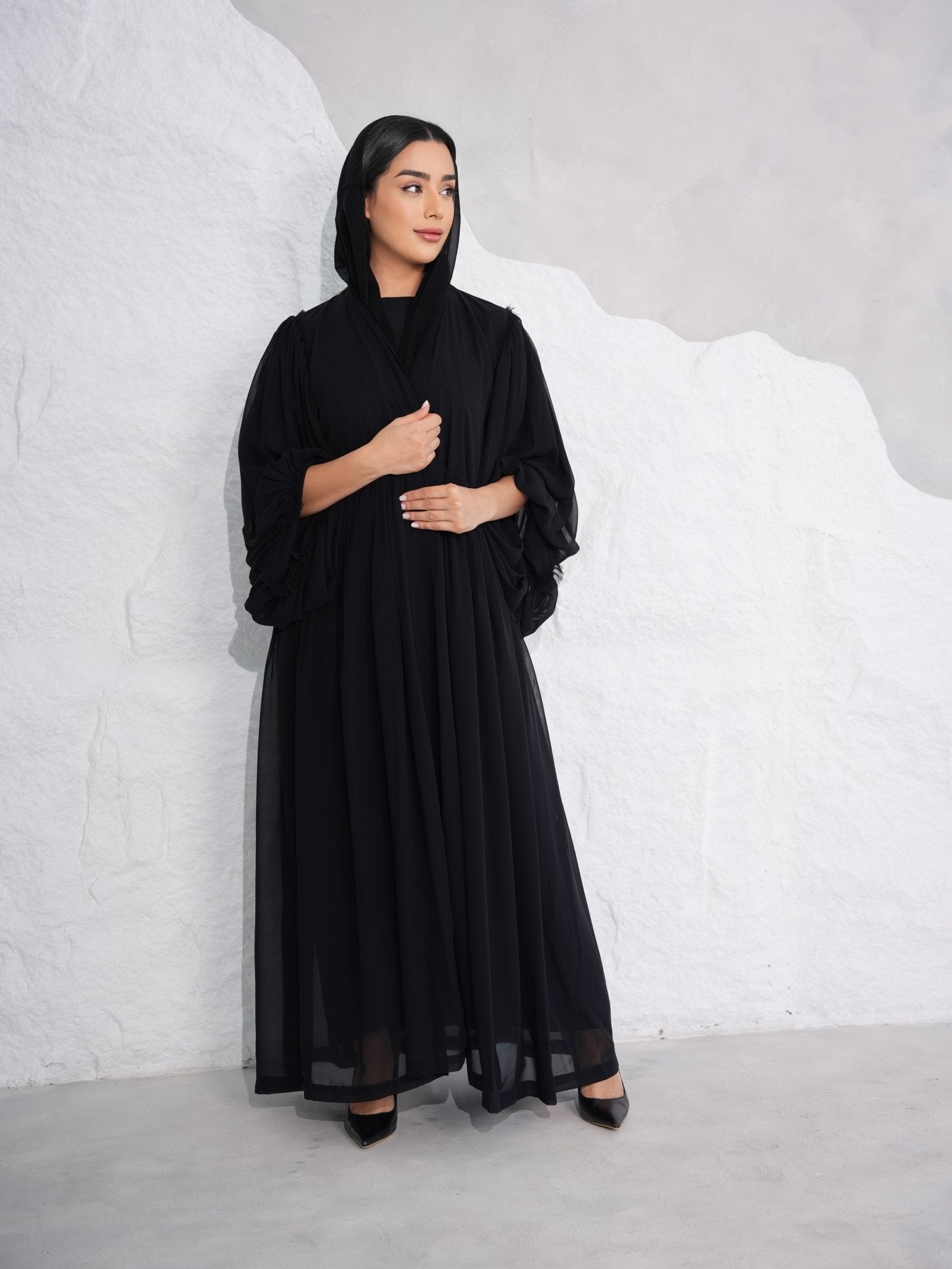 C 0408 Black Abaya