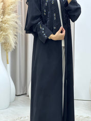 C 0412 Black Beaded Abaya
