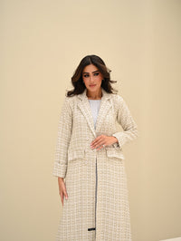 عباية تويد بيضاء C 0424 - XS / 49