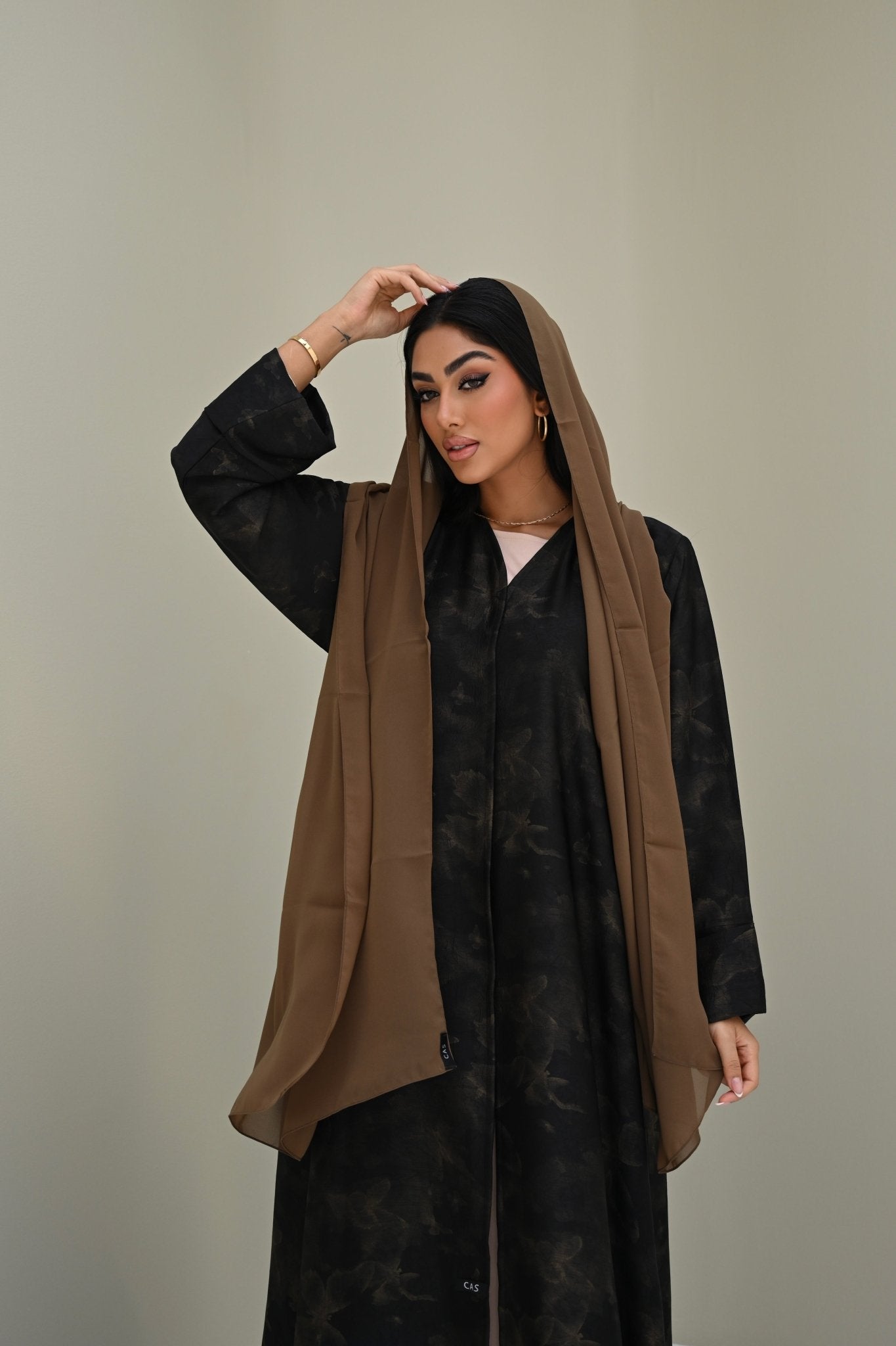 C 0509 Gold Metallic Butterfly Abaya