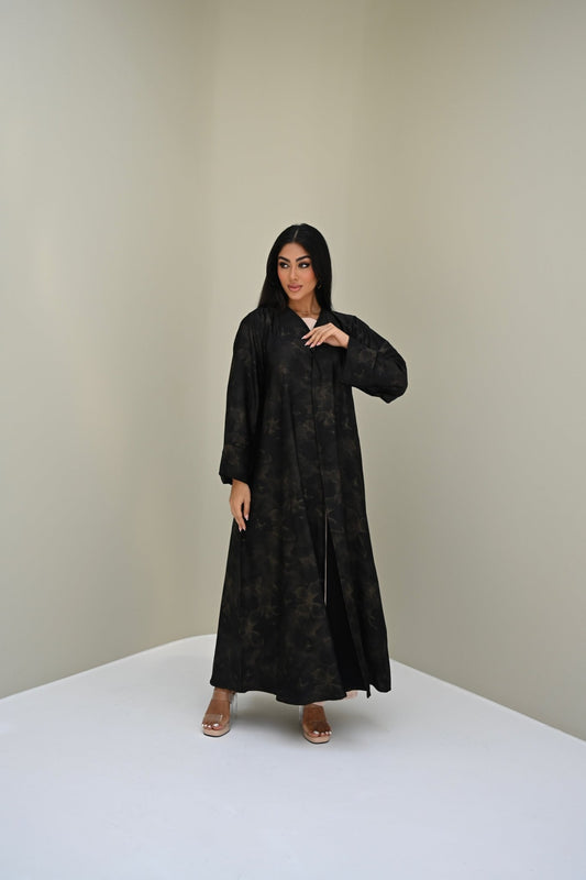 C 0509 Gold Metallic Butterfly Abaya