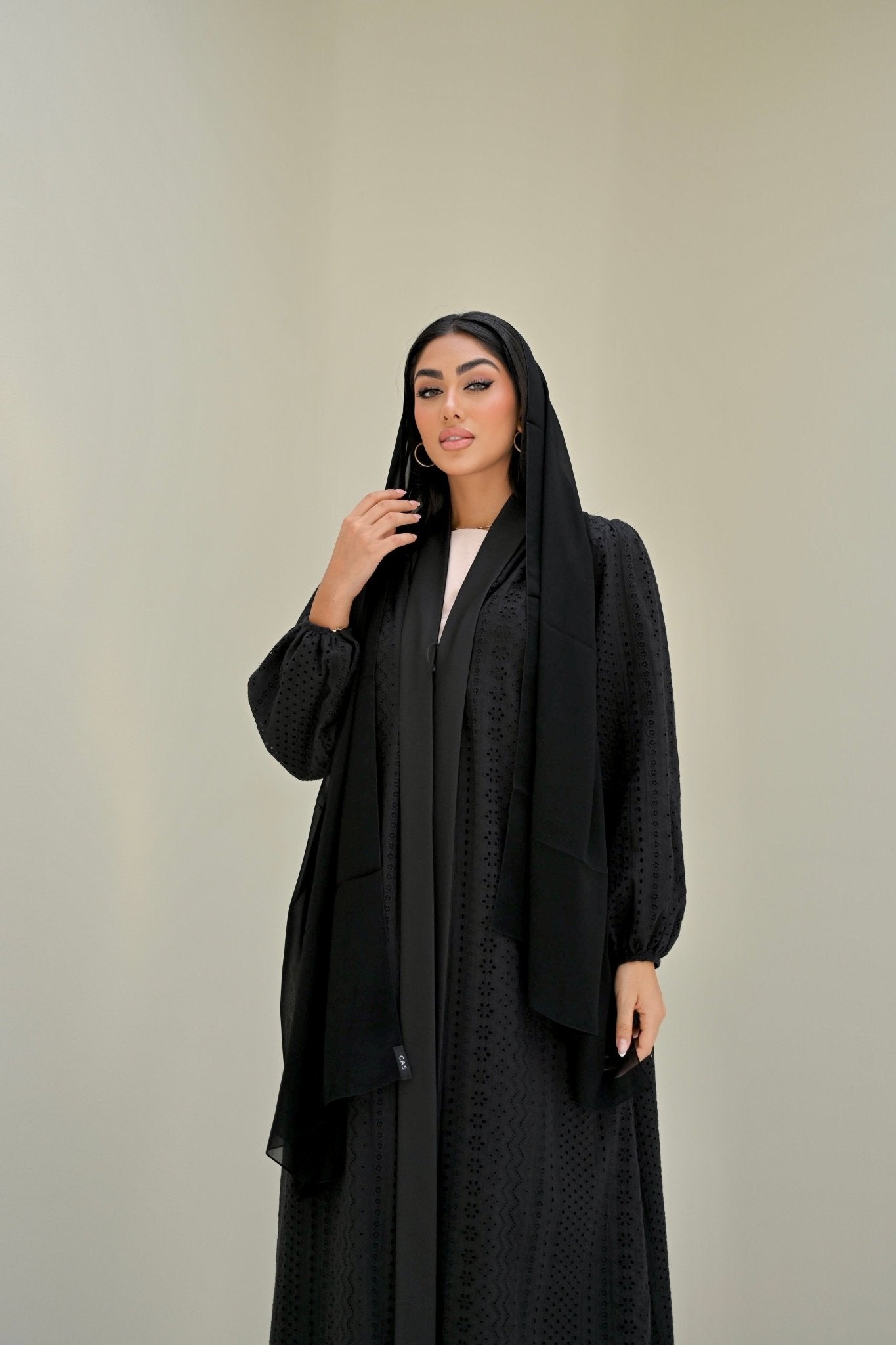 C 0514 Black Work Abaya