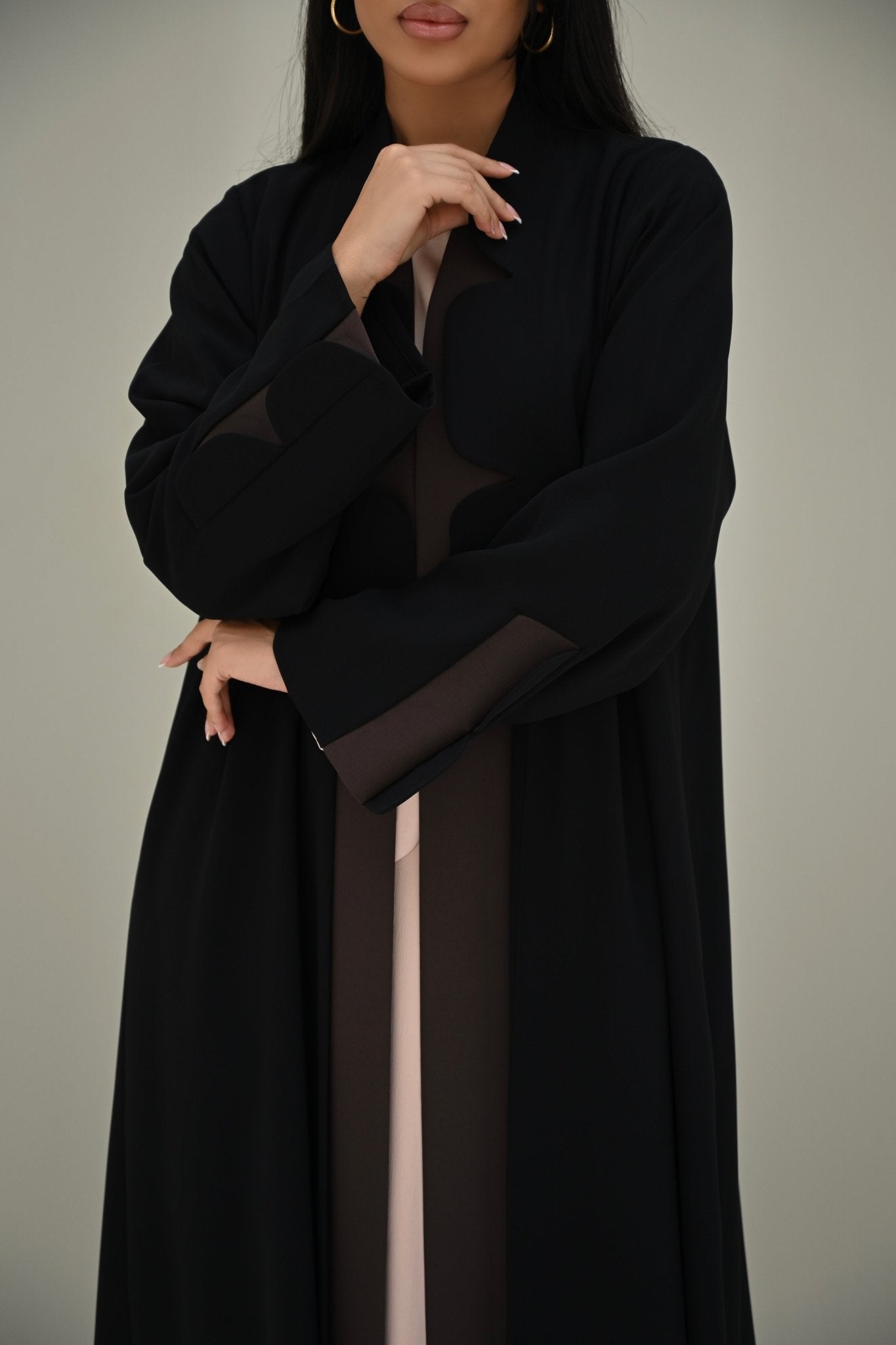 C 0515 Black Work Abaya