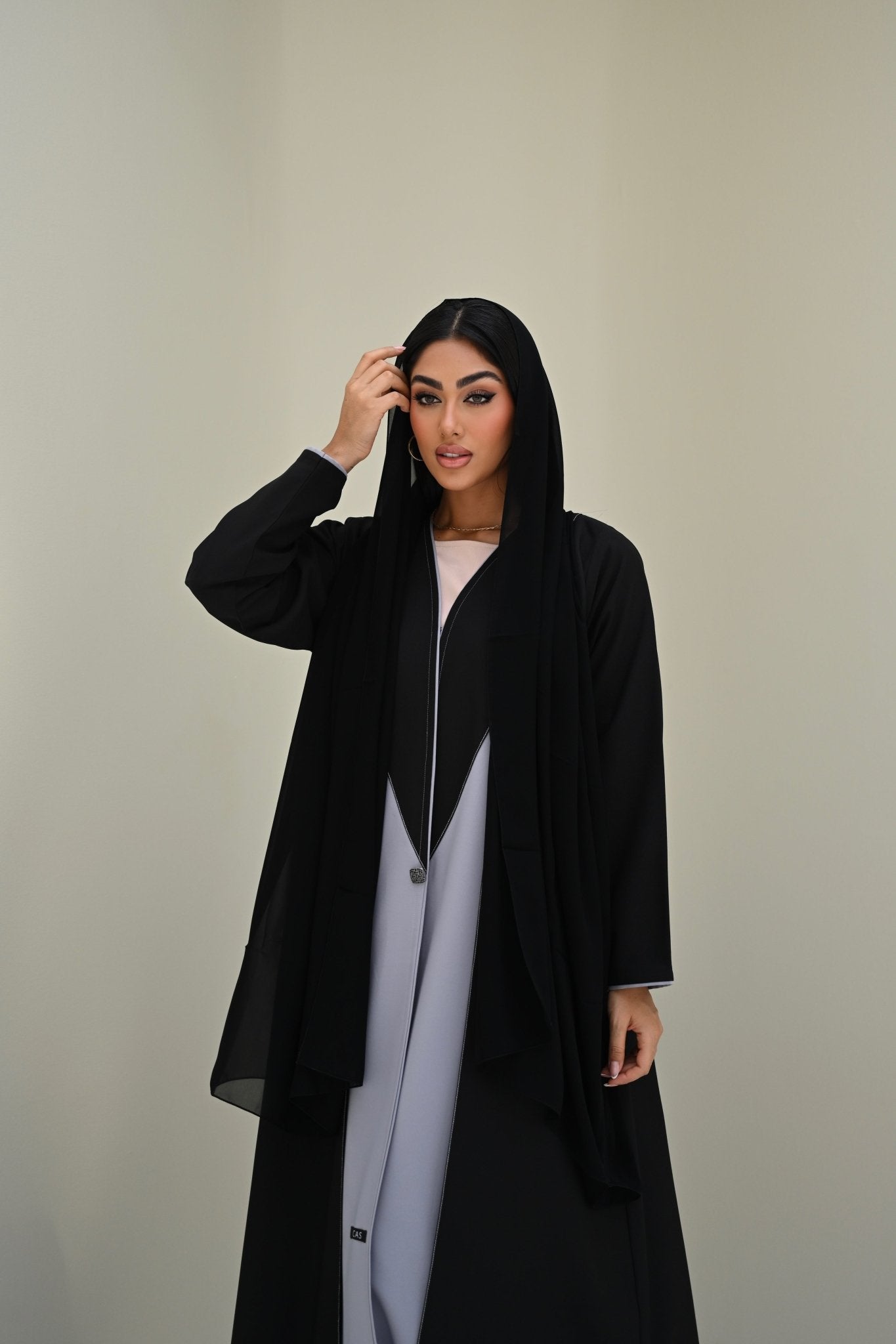 C 0517 Black Work Abaya