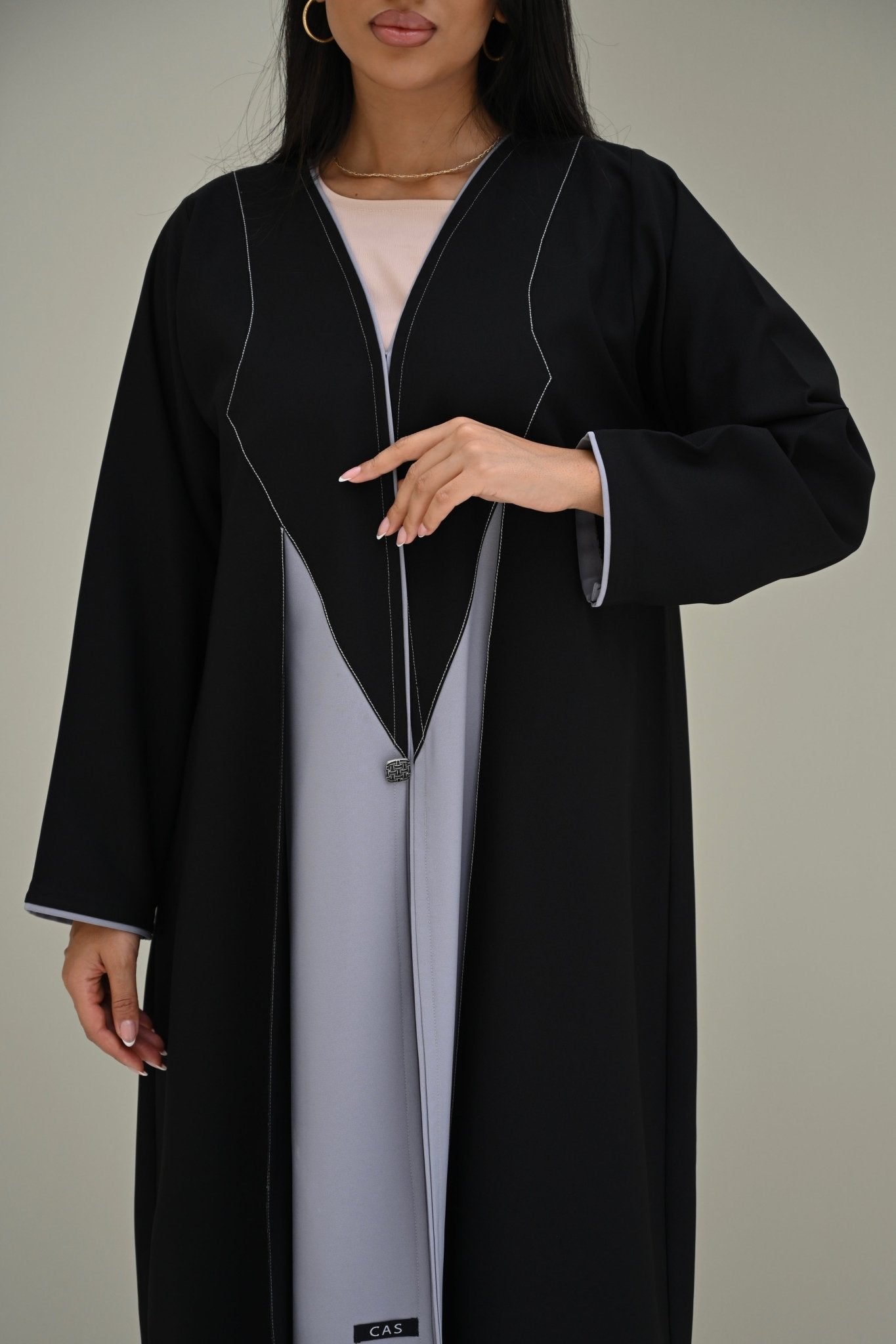 C 0517 Black Work Abaya