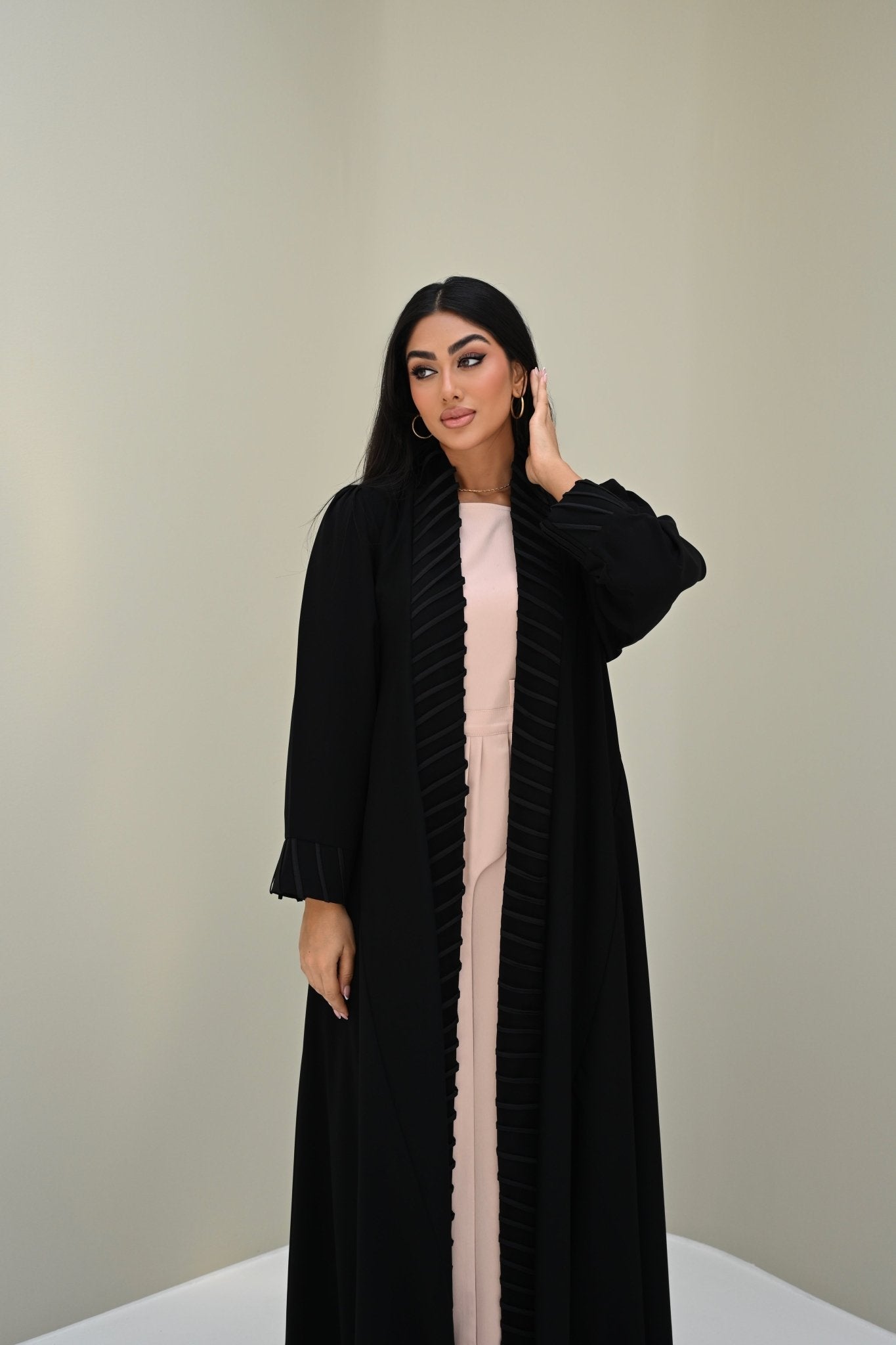 C 0518 Black Work Abaya