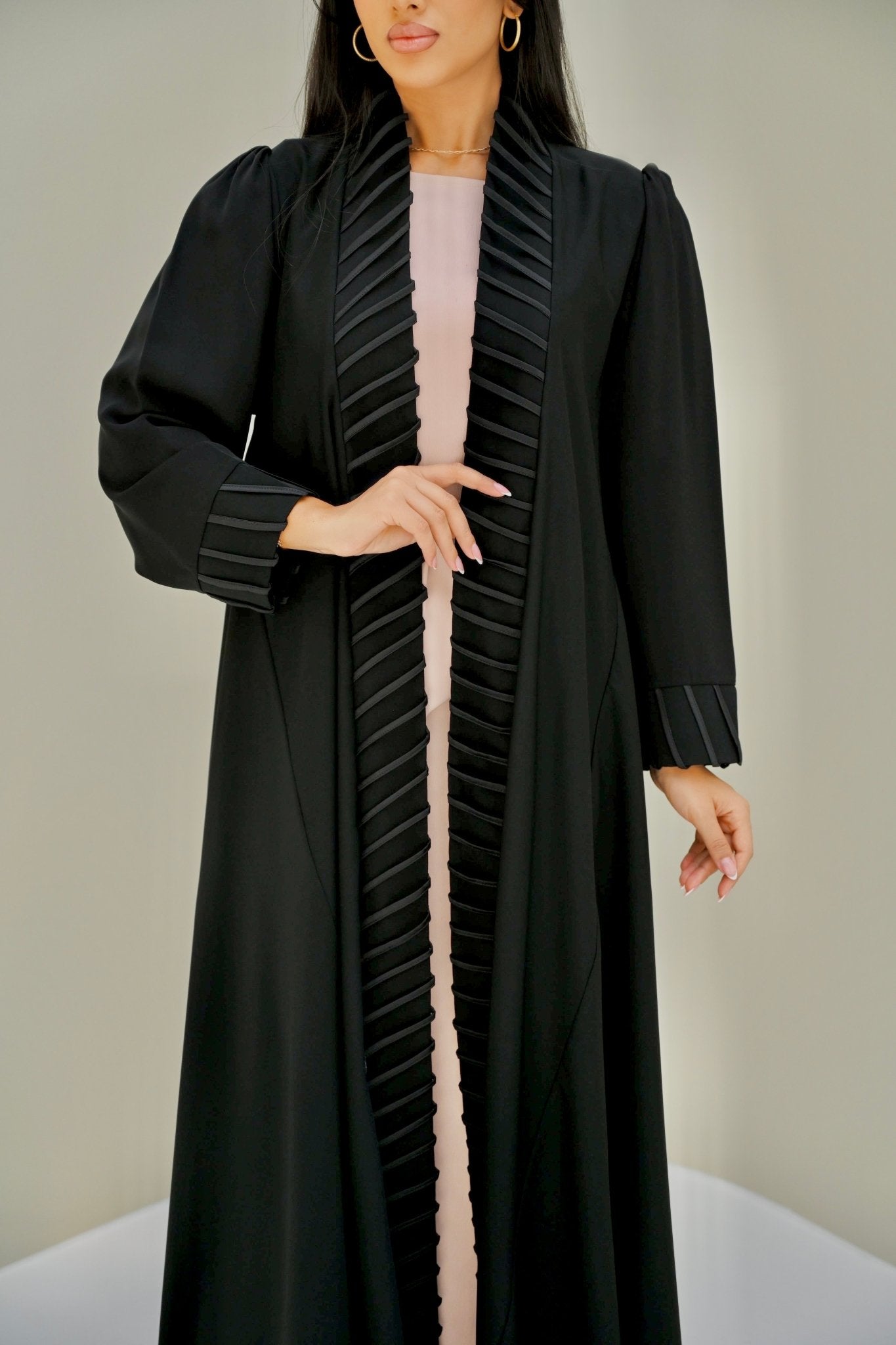 C 0518 Black Work Abaya