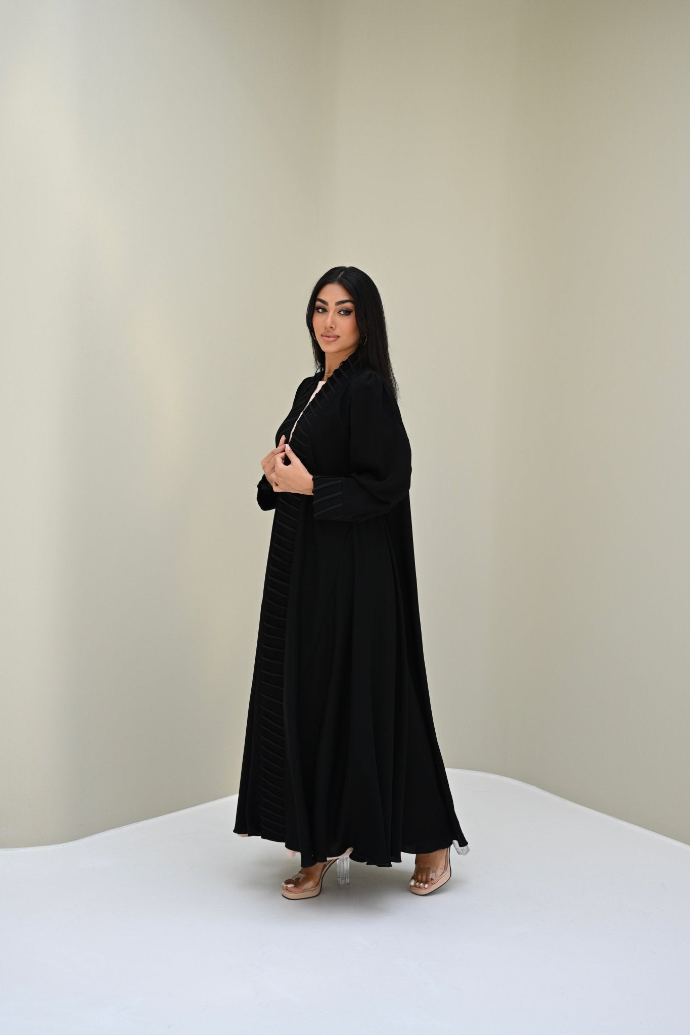 C 0518 Black Work Abaya