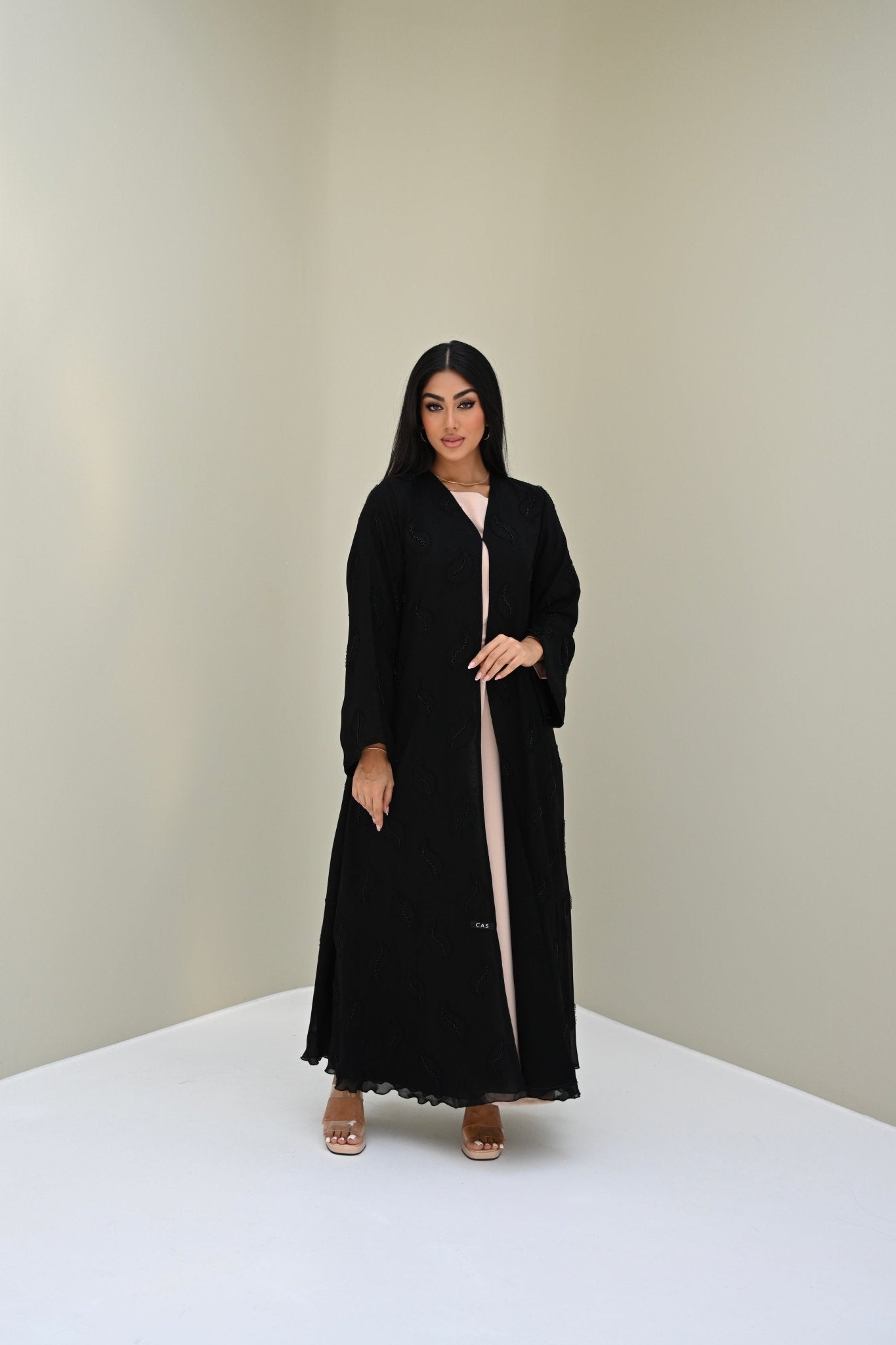 C 0519 Black Work Abaya