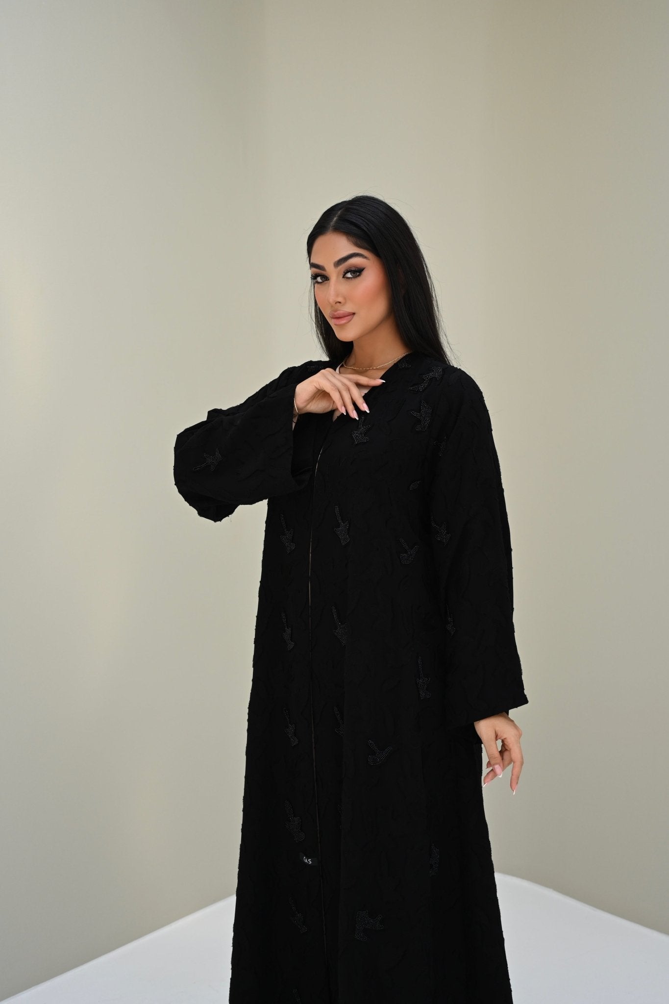 C 0520 Black Work Abaya