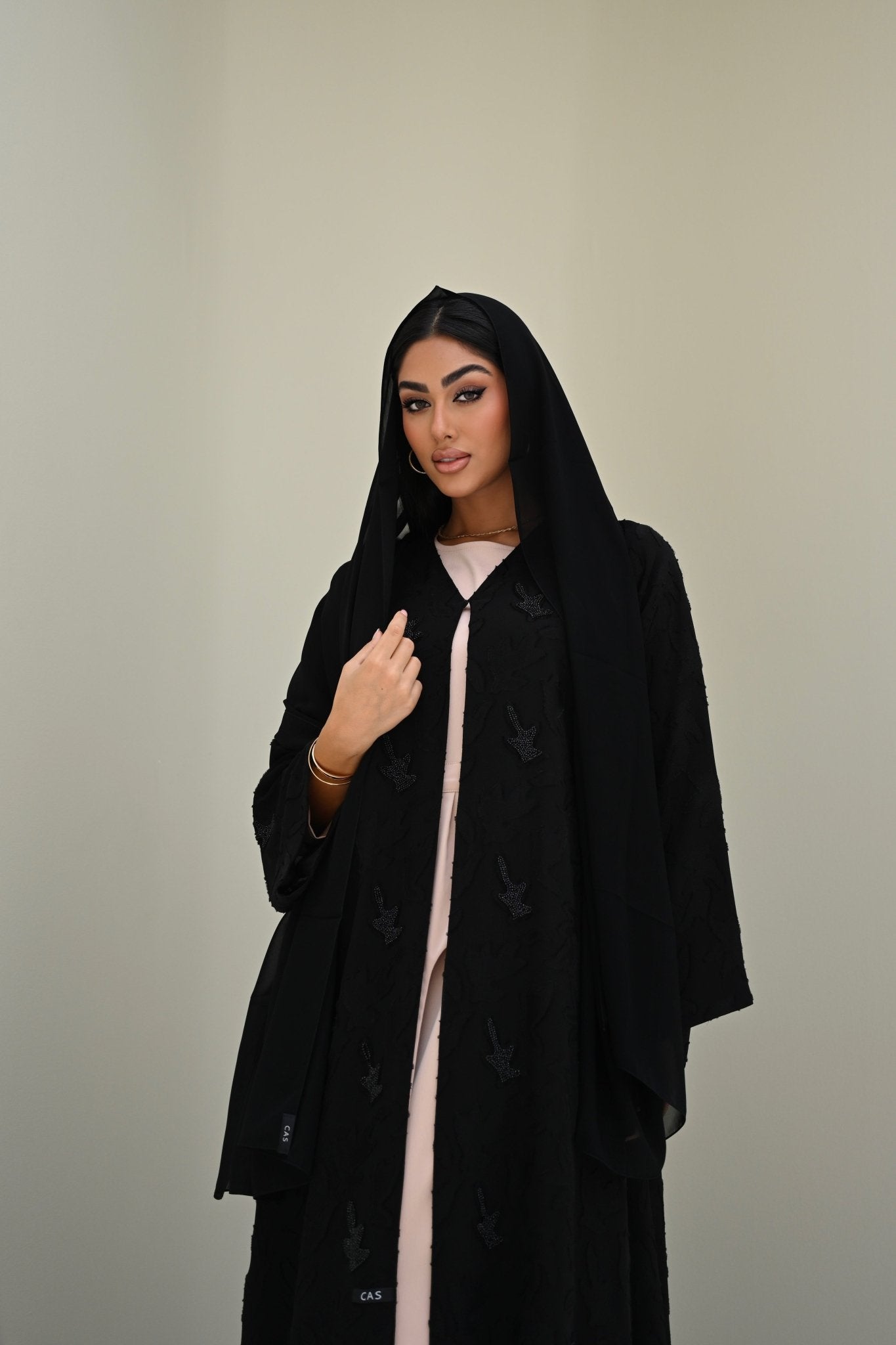 C 0520 Black Work Abaya